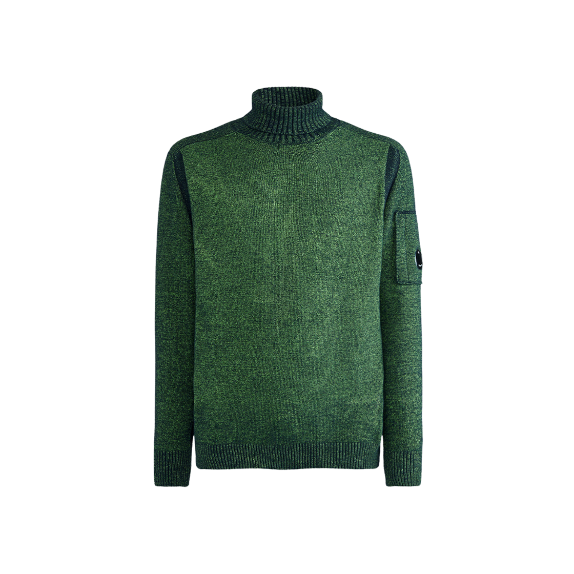 C.P. Company Fleece Knit Roll Neck Classic Green - 23FW 상세 이미지 1