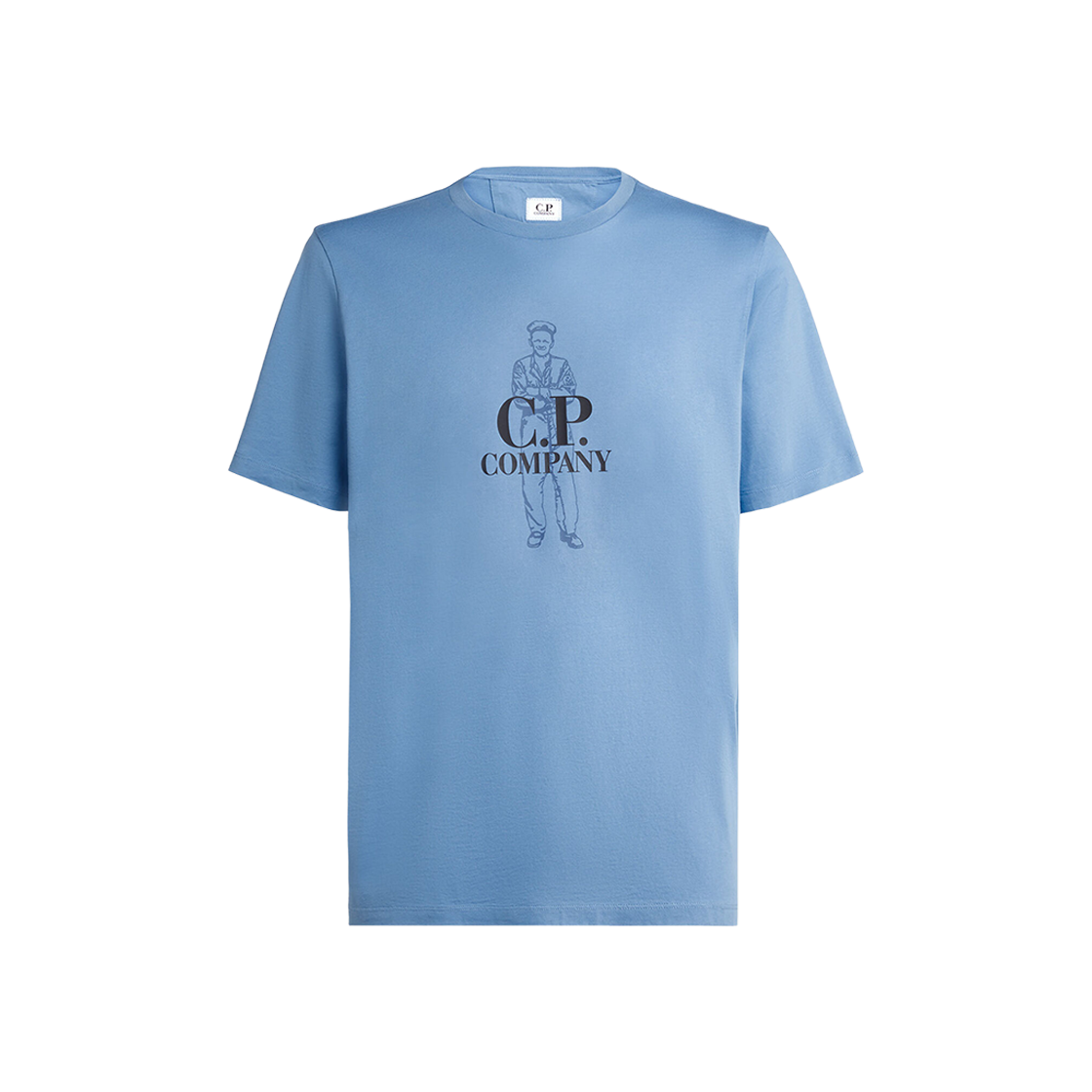 C.P. Company 30/1 Jersey British Sailor T-Shirt Riviera Blue - 23FW 상세 이미지 1