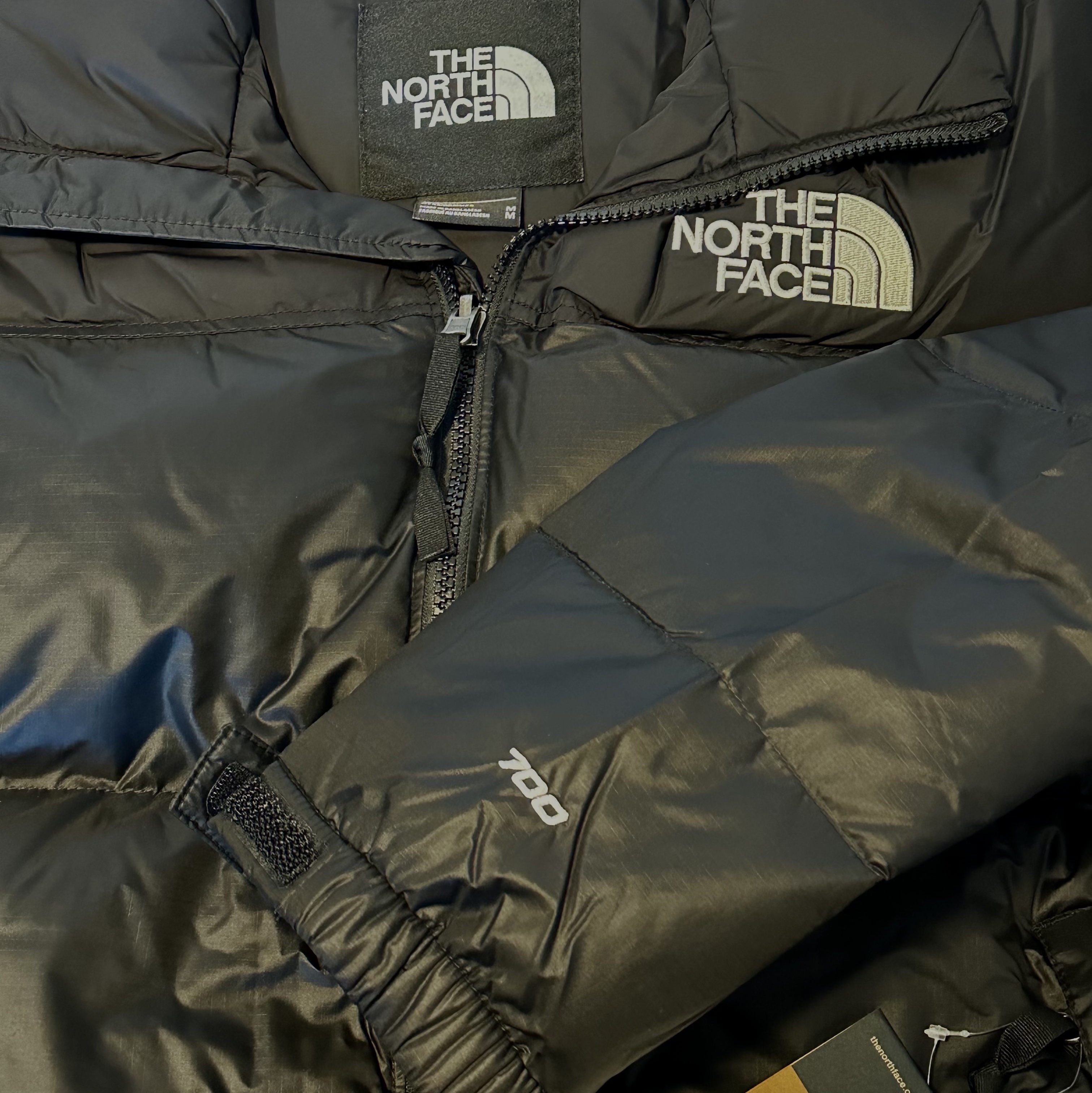 The North Face 1996 Retro Nuptse Jacket Black 착용 스타일