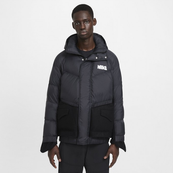 Nike x Sacai NRG Parka Black 착용 스타일 - 2