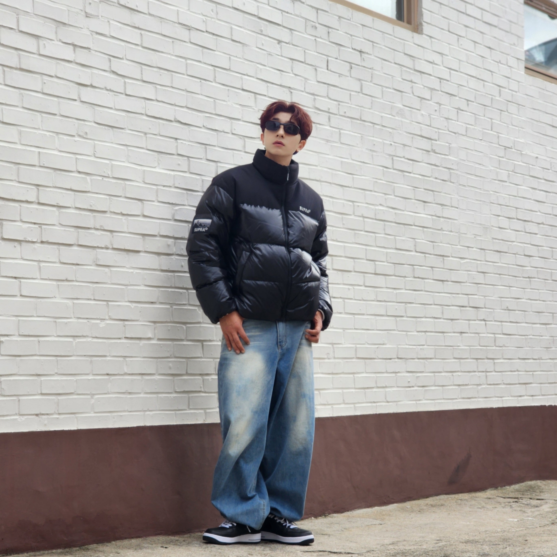 Nike x Stussy Air Force 1 '07 Mid SP Black 착용 스타일 - 3