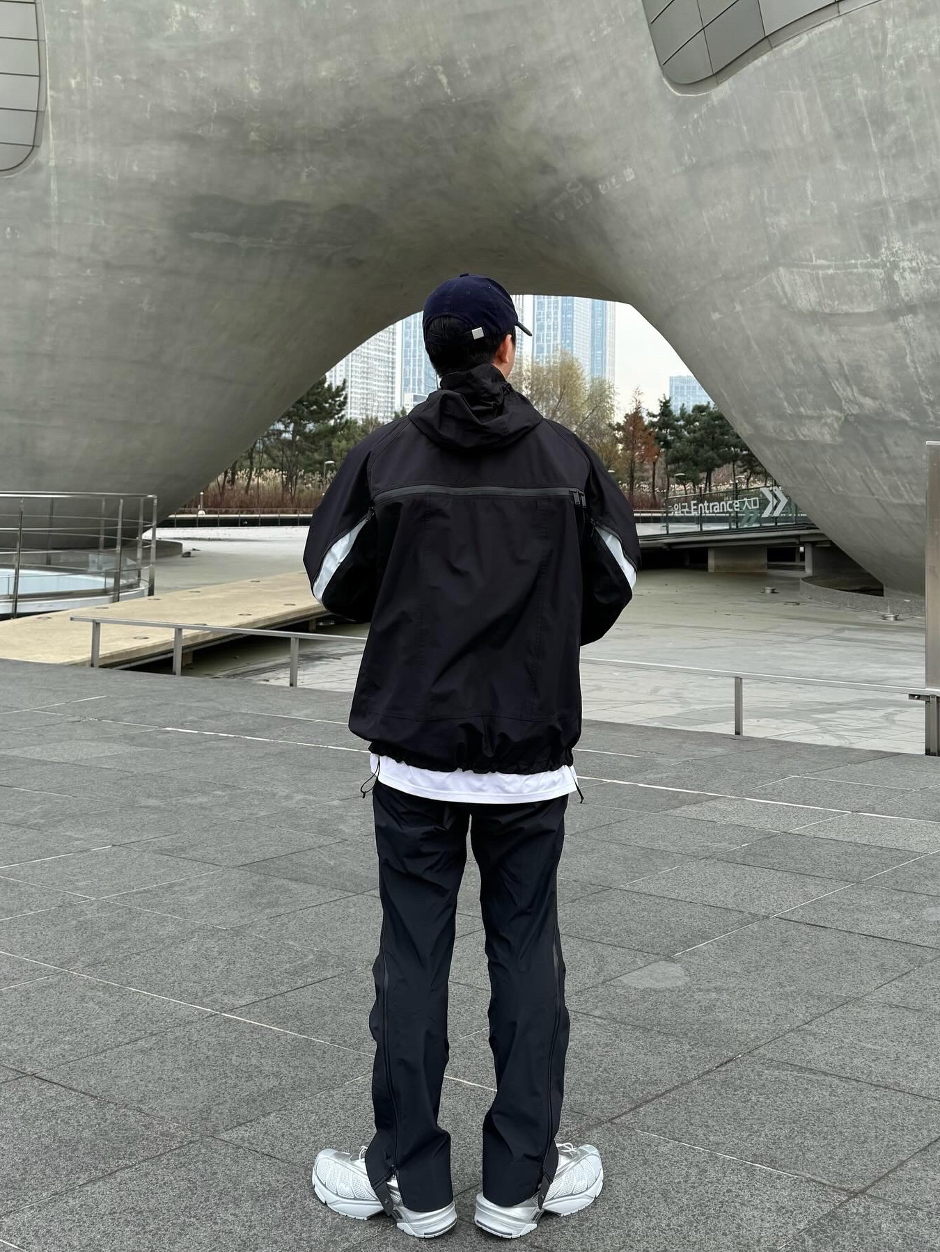 Fila Replica 2002 Grey White, Undermycar Caudal Multi Zip Light Blouson Sargasso Sea - 21SS 착용 스타일 - 2