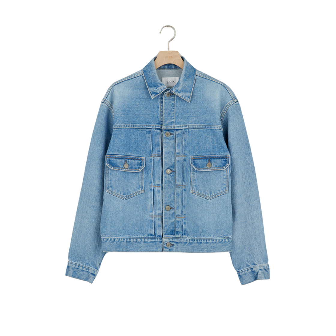 Ciota Single Pocket Denim Jacket Light Blue 상세 이미지 1