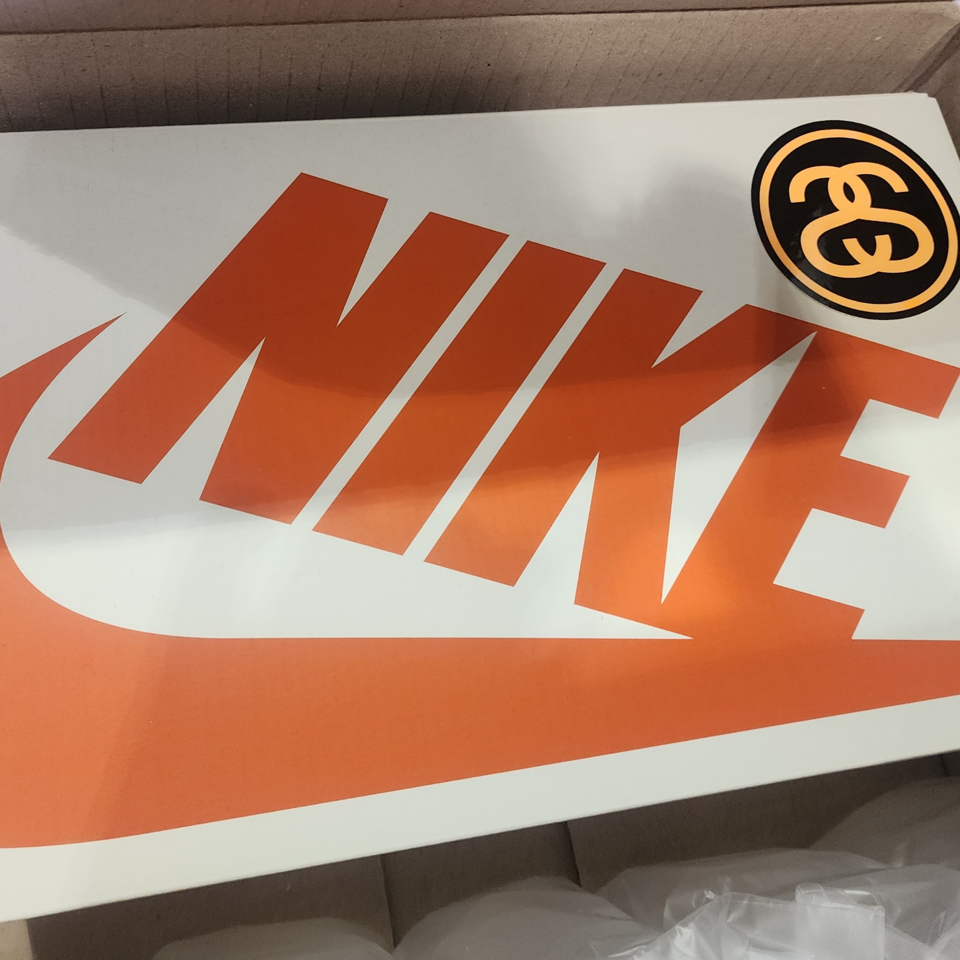 Nike x Stussy Air Flight 89 Low White and Pecan 착용 스타일 - 1