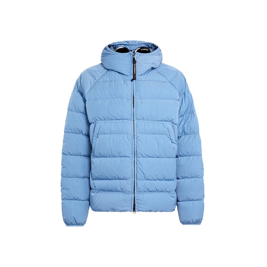 C.P. Company Eco-Chrome R Hooded Down Goggle Jacket Riviera Blue - 23FW 상세 이미지 1