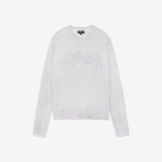 Stussy Loose Knit Logo Sweater Bone