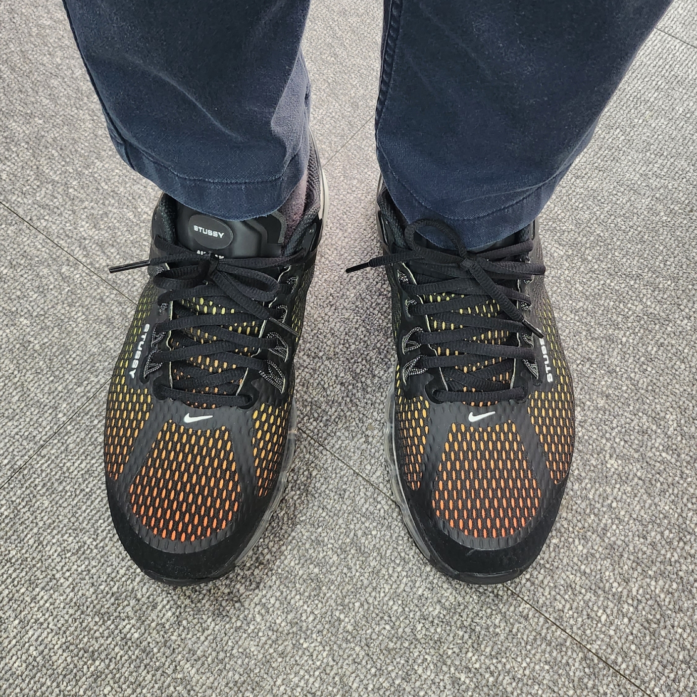 Nike x Stussy Air Max 2013 Black 착용 스타일