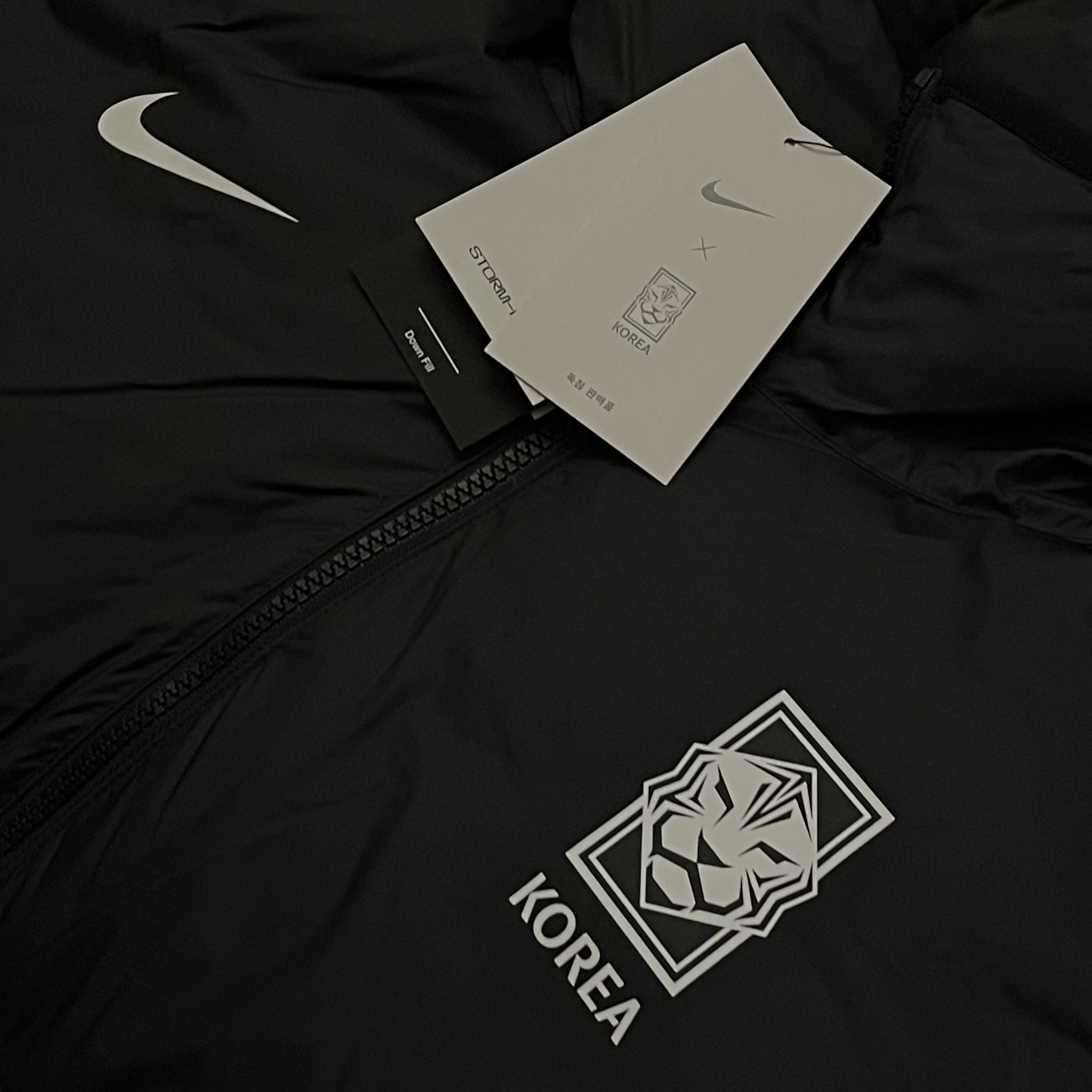Nike Korea Strike Storm-Fit Down Football Jacket Black 착용 스타일