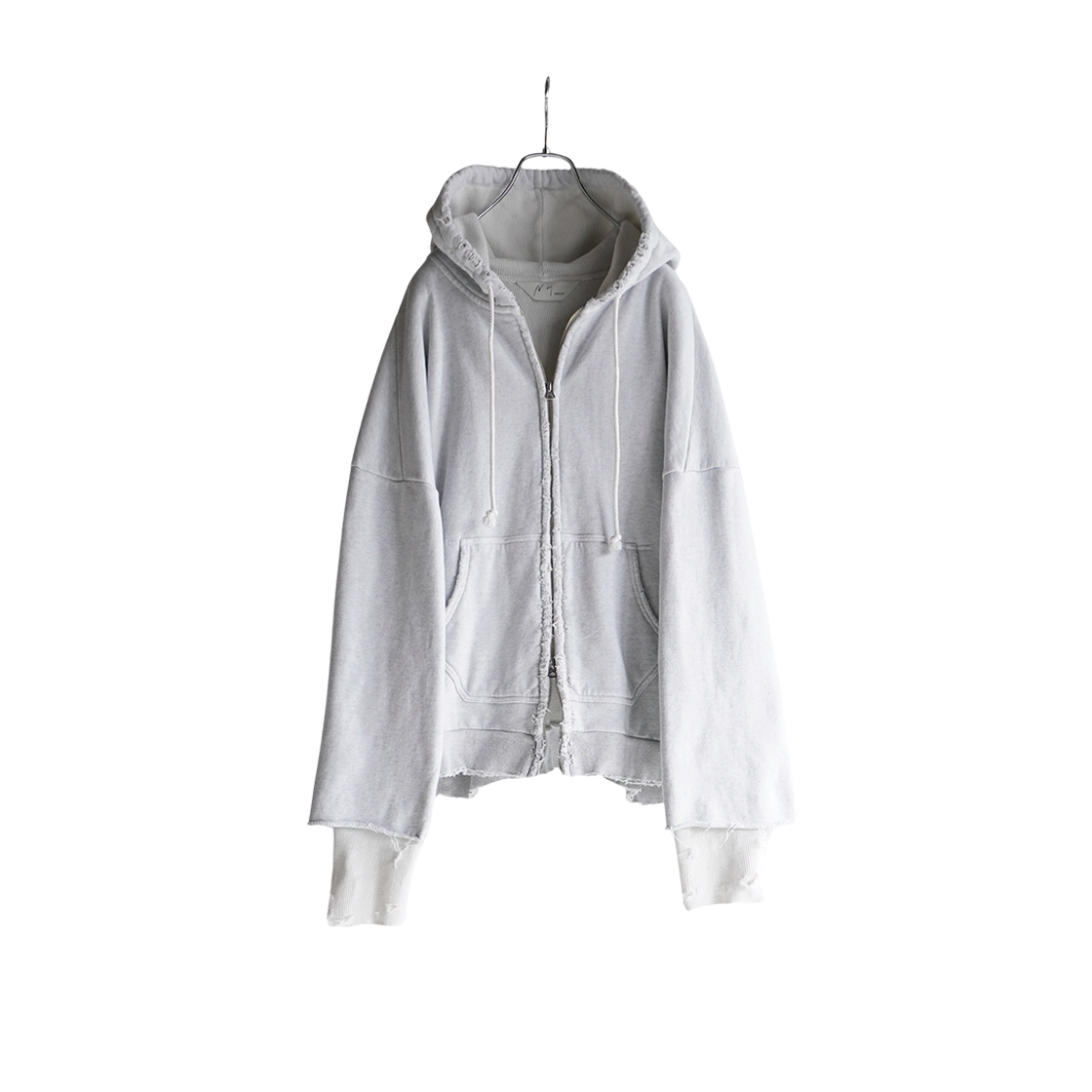 ANCELLM L/R PULLOVER HOODIE(WHITE)（ANCELLM（アンセルム） L