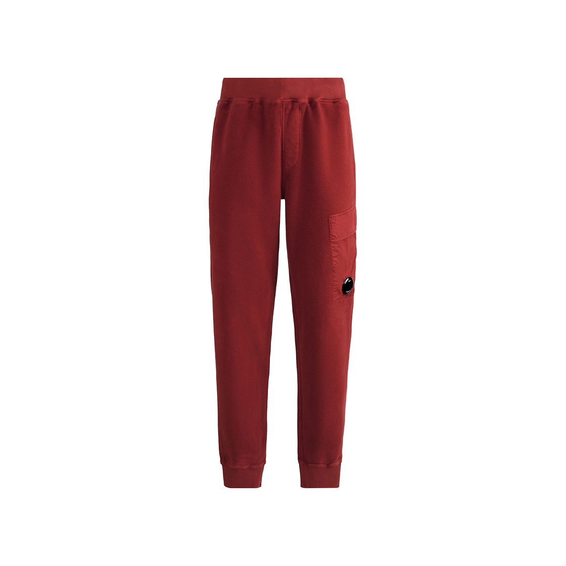 C.P. Company Reverse Brushed & Emerized Diag. Fleece Sweatpants Ketchup Red - 23FW 상세 이미지 1