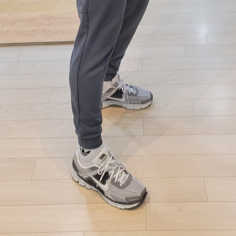 (W) Nike Zoom Vomero 5 Cobblestone and Flat Pewter 착용 스타일
