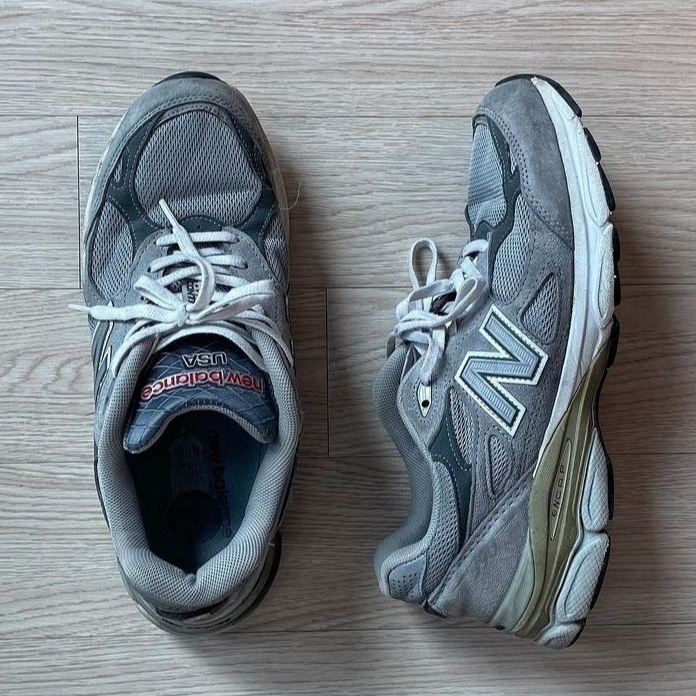 New Balance 990v3 Made in USA Grey - D Standard 착용 스타일