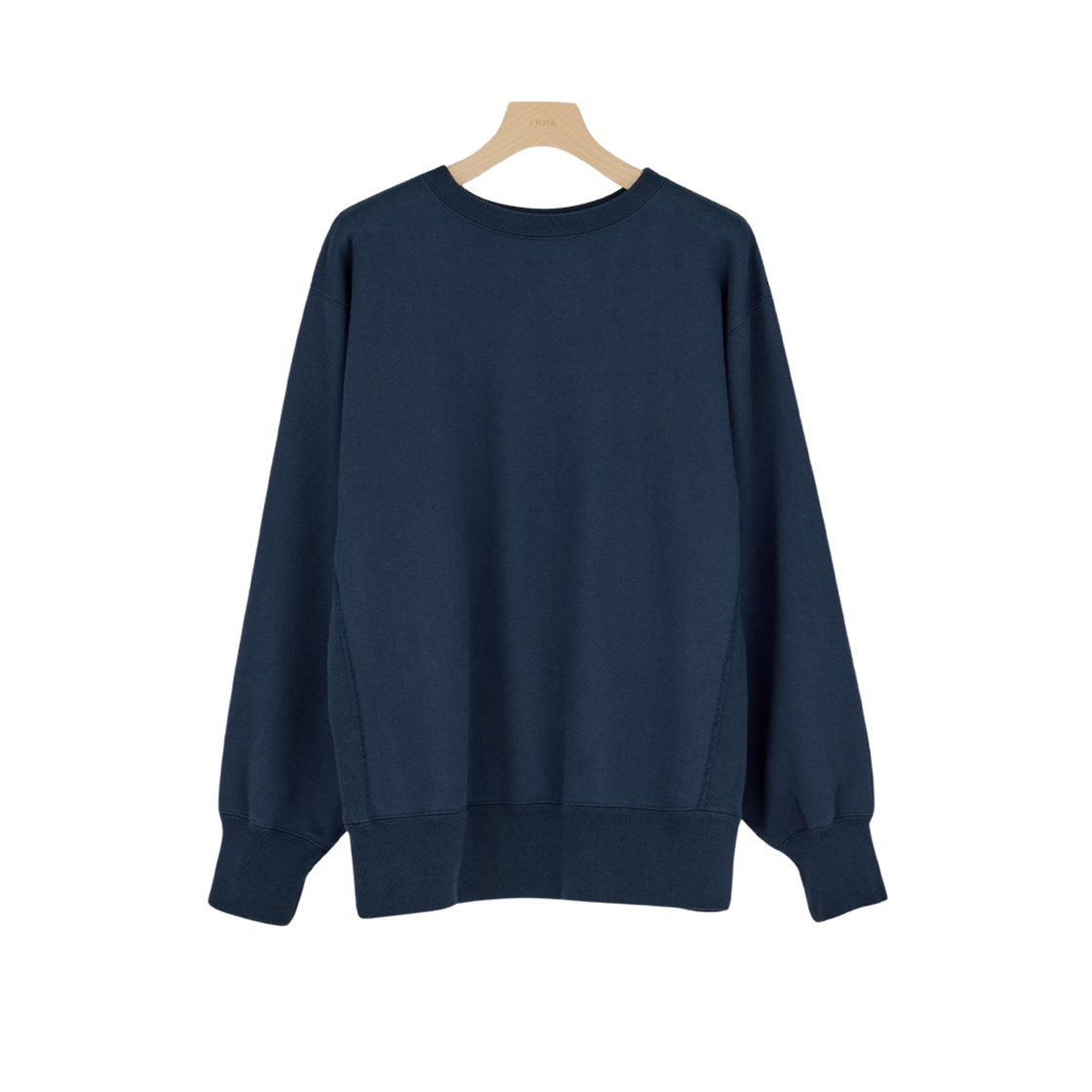 Ciota Crewneck Sweatshirt Brushed Lining Navy 상세 이미지 1