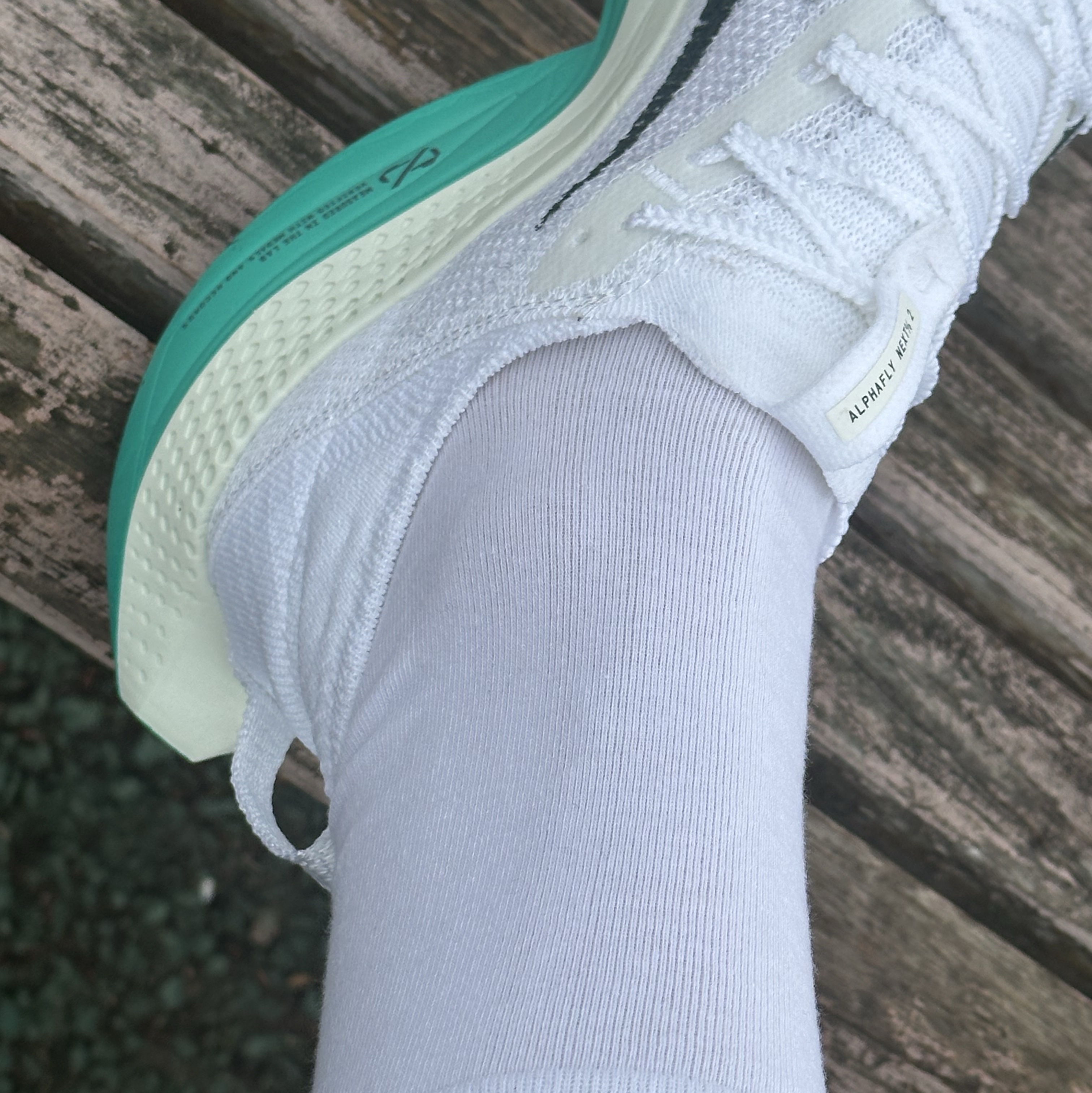 Nike Air Zoom Alphafly Next% 2 White Clear Jade 착용 스타일