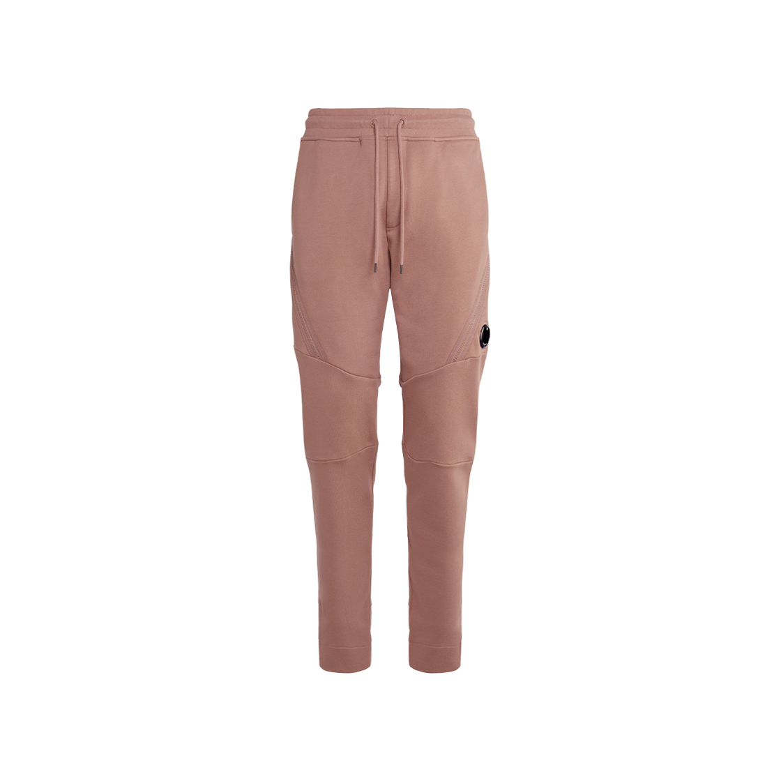 C.P. Company Diagonal Raised Fleece Zipped Track Pants Cedar Wood Pink - 23FW 상세 이미지 1