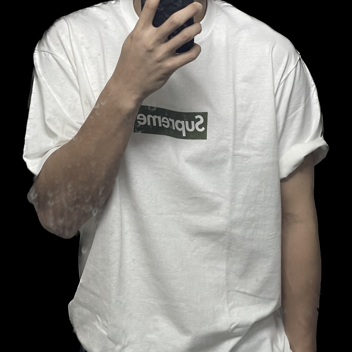 Supreme Berlin Box Logo T-Shirt White - 21FW 착용 스타일