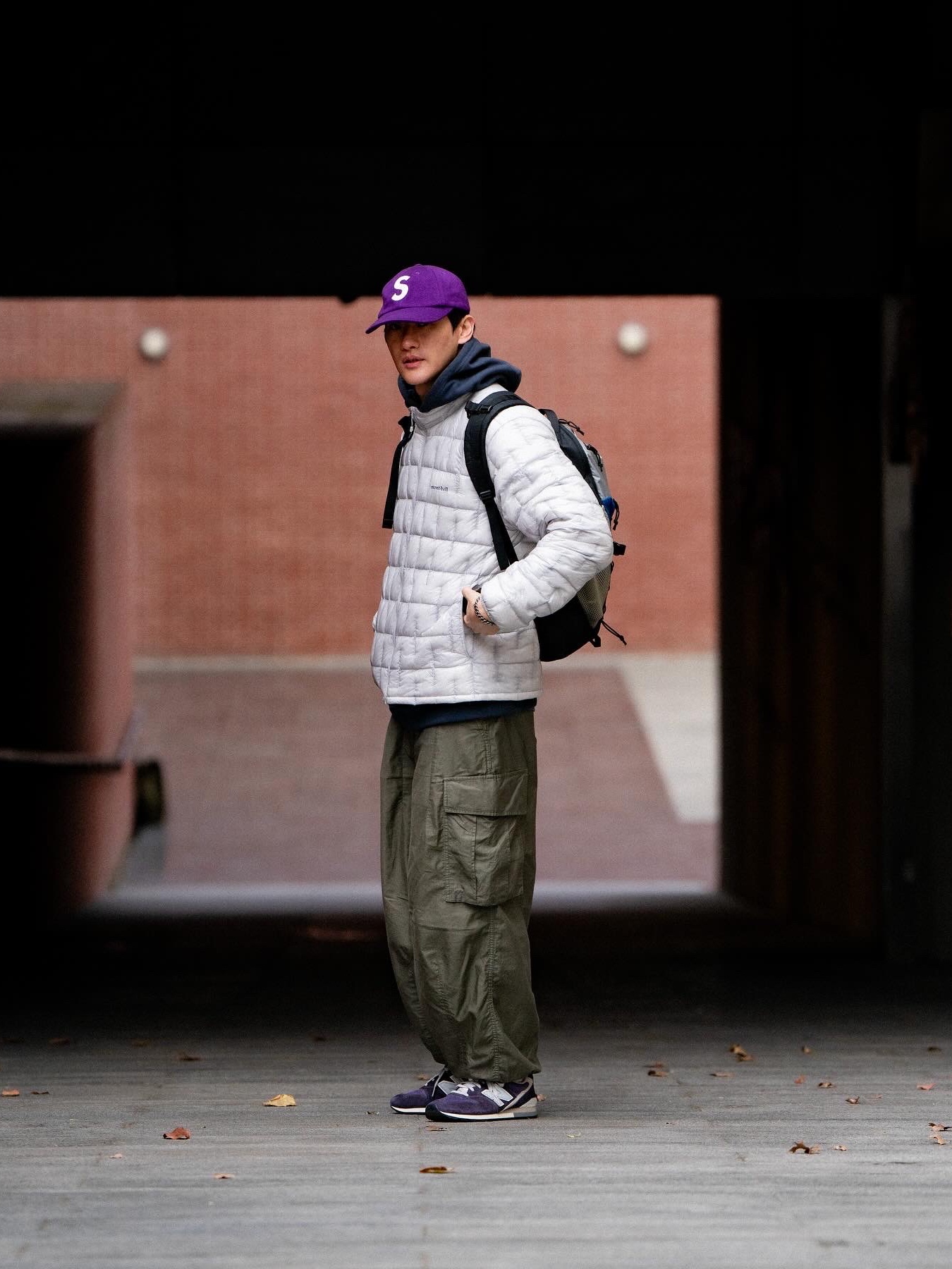 New Balance 996 Purple, Supreme Boiled Wool S Logo 6-Panel Purple - 22FW 착용 스타일 - 1