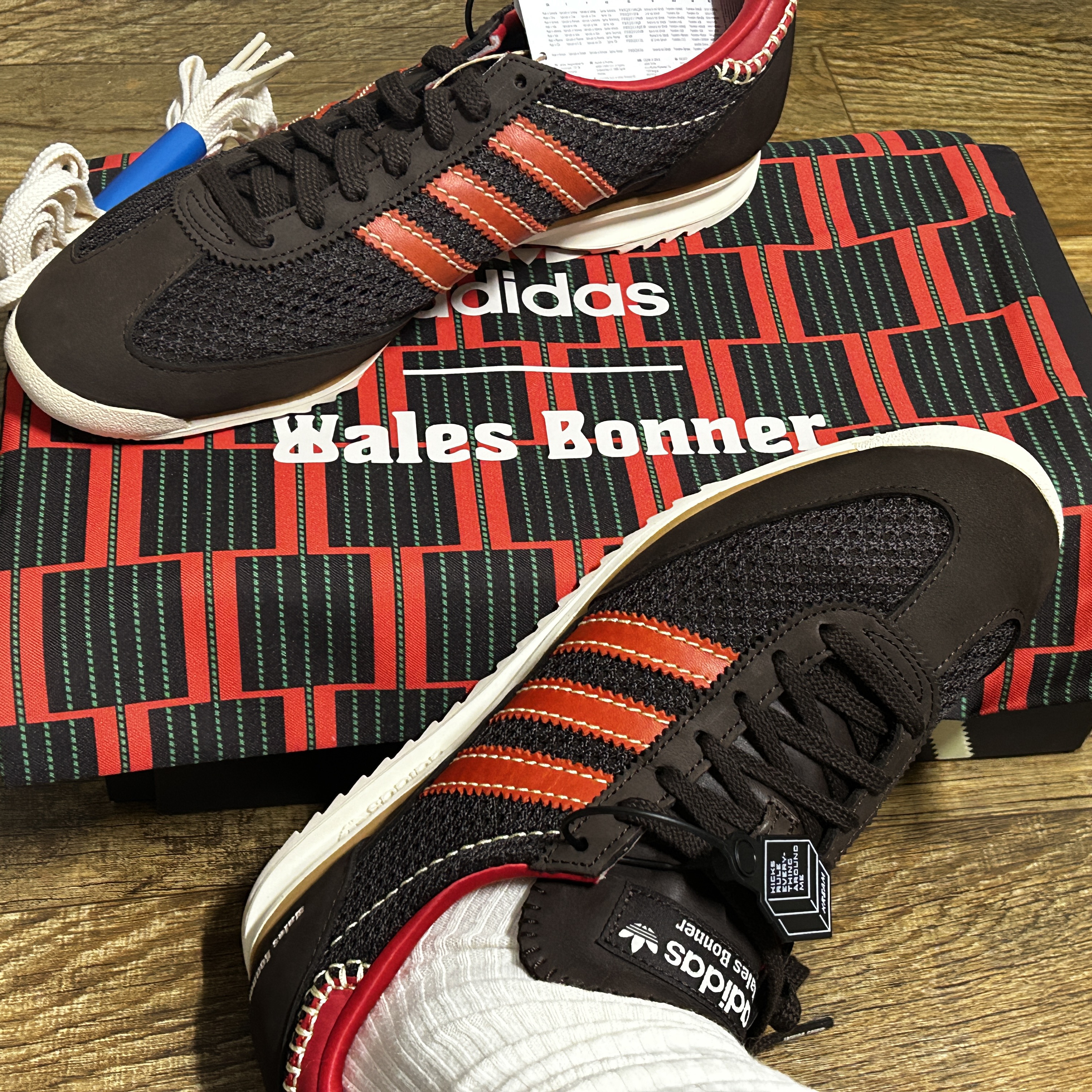 Adidas x Wales Bonner SL 72 Knit Brown 착용 스타일