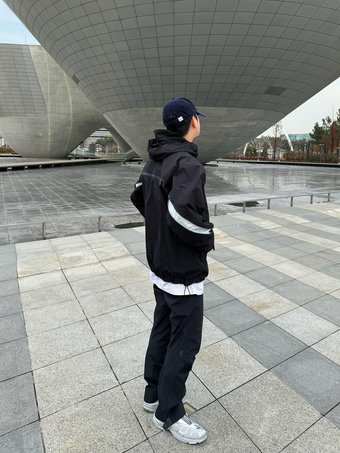 Fila Replica 2002 Grey White, Undermycar Caudal Multi Zip Light Blouson Sargasso Sea - 21SS 착용 스타일 - 1