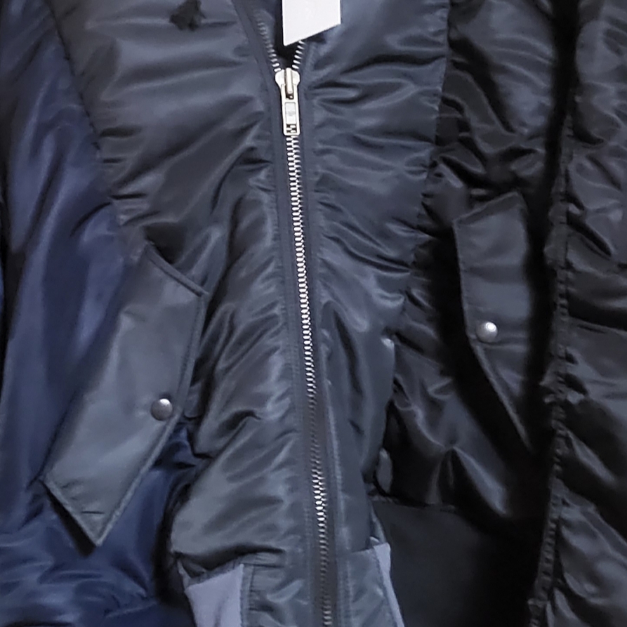 Project G/R Unbalanced Reworked Bomber Jacket Black 착용 스타일 - 4