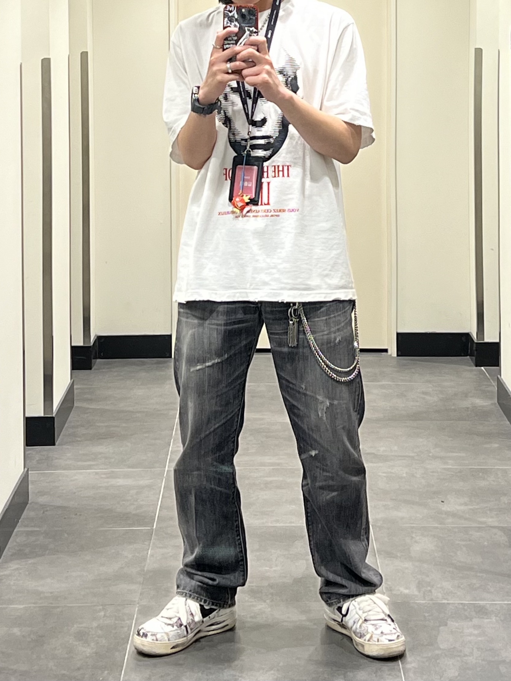 Nike x Peaceminusone Air Force 1 Low Para-Noise 2.0, Undermycar House of Lily Graphic T-Shirt White - 23SS 착용 스타일