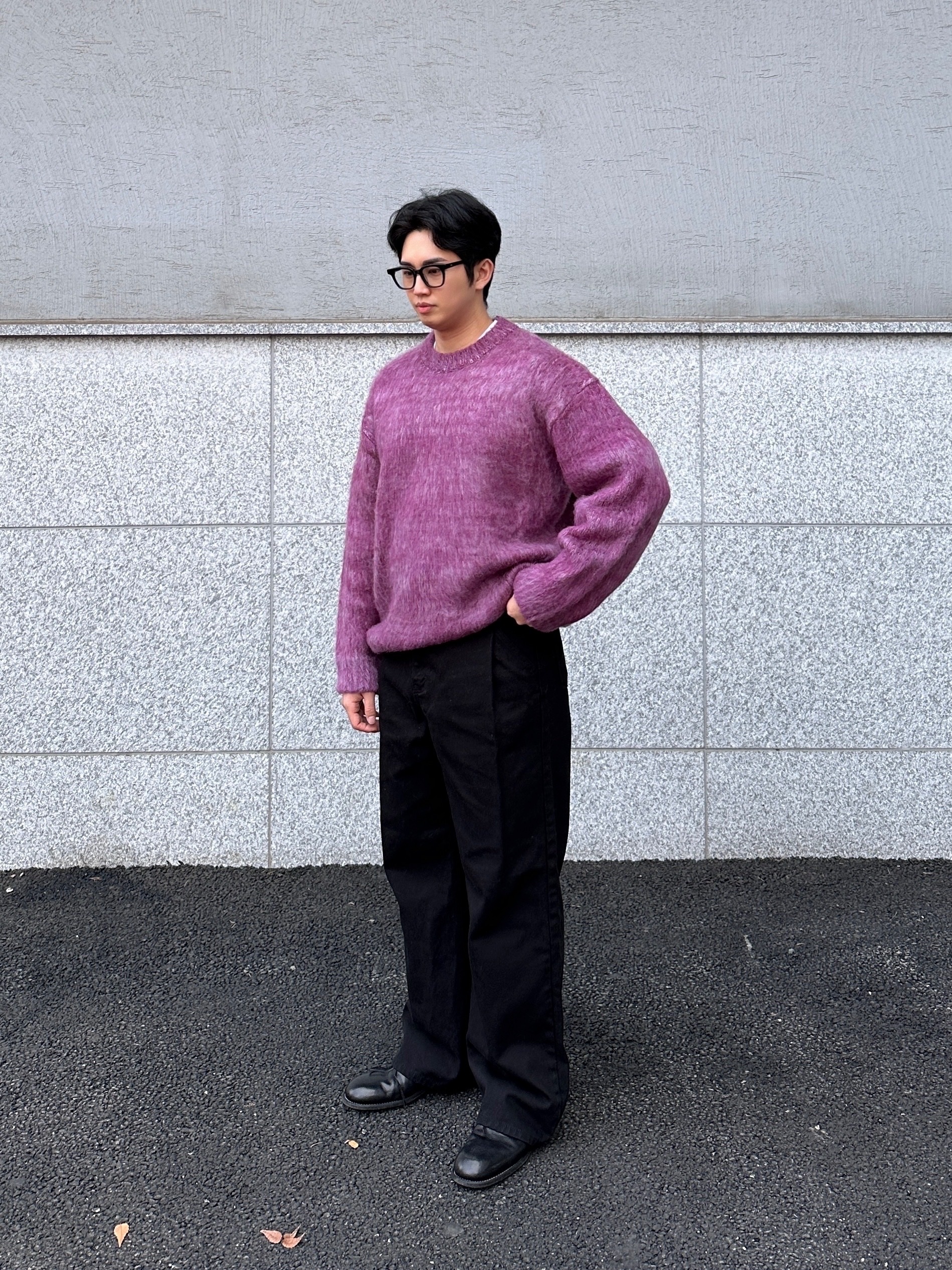 Guidi 992 Horse Full Grain Leather Derby Black 착용 스타일 - 4