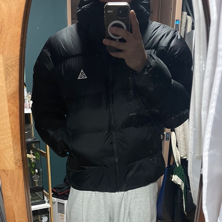 Nike ACG Therma-Fit ADV Lunar Lake Puffer Jacket Black - Asia 착용 스타일