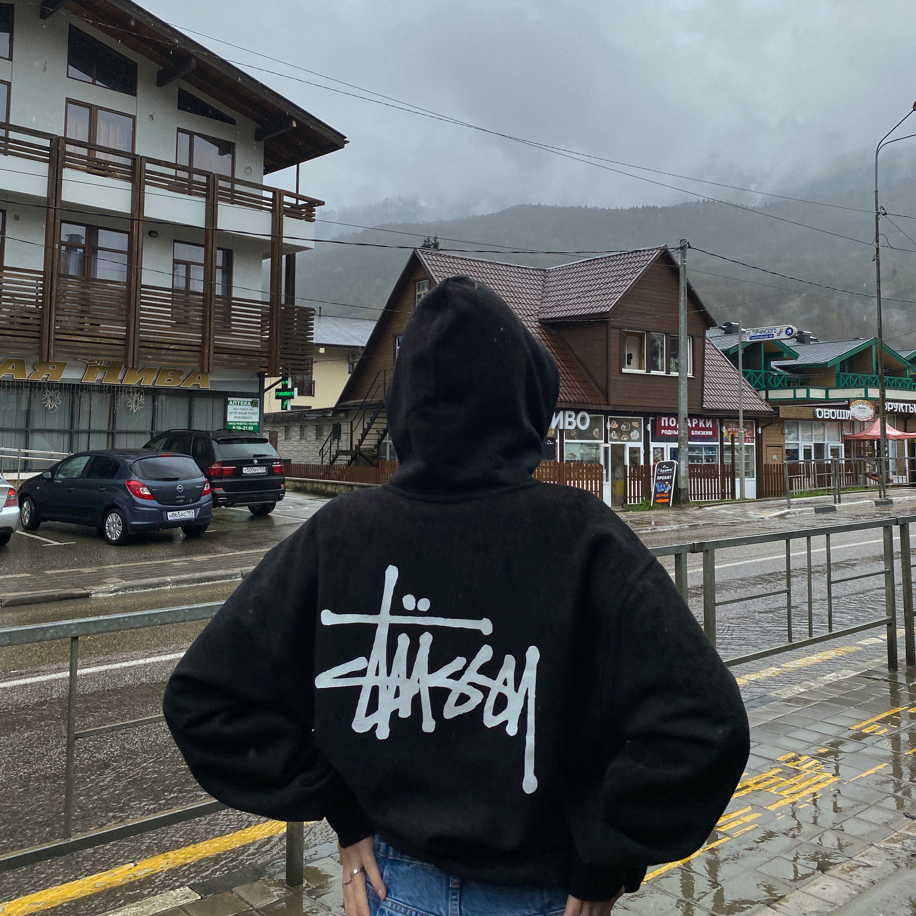 Stussy Basic Stussy Zip Hoodie Black 2023 착용 스타일