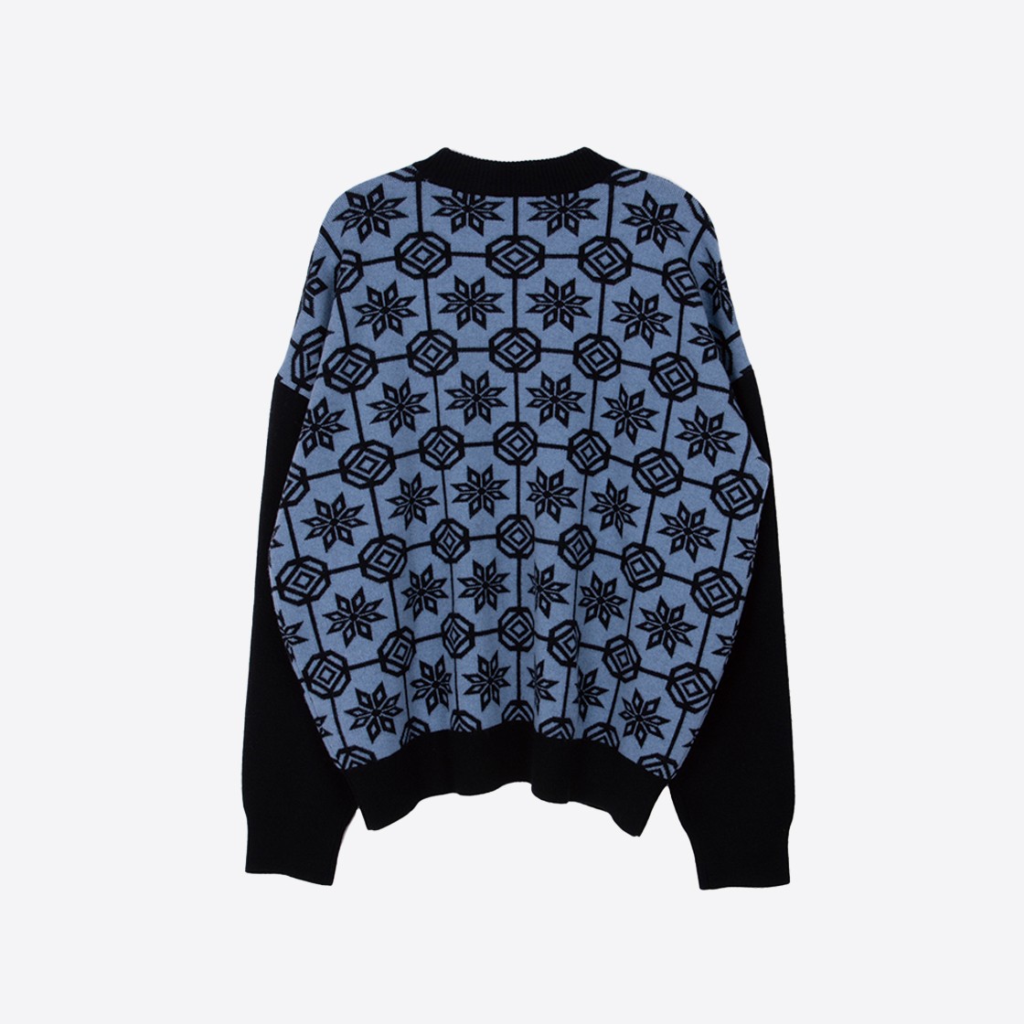 Surface Edition Pattern Jacquard Knit Blue & Black 상세 이미지 2