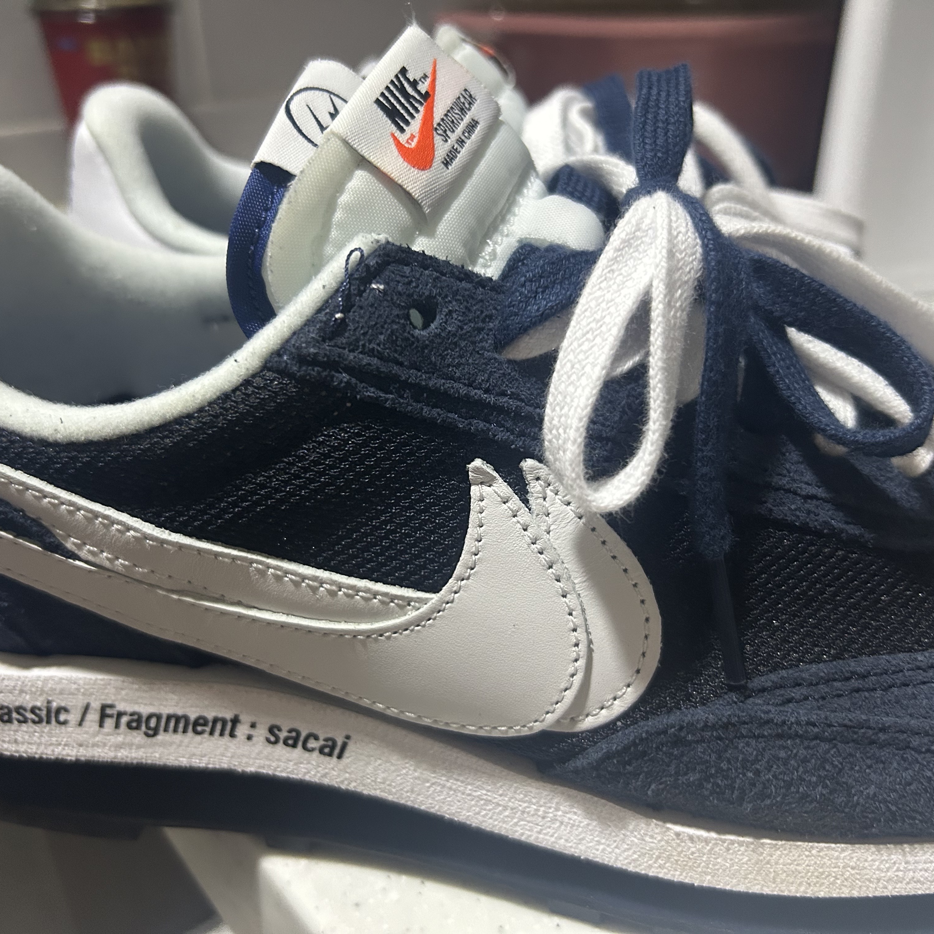 Nike x Sacai x Fragment LDWaffle Blackened Blue 착용 스타일
