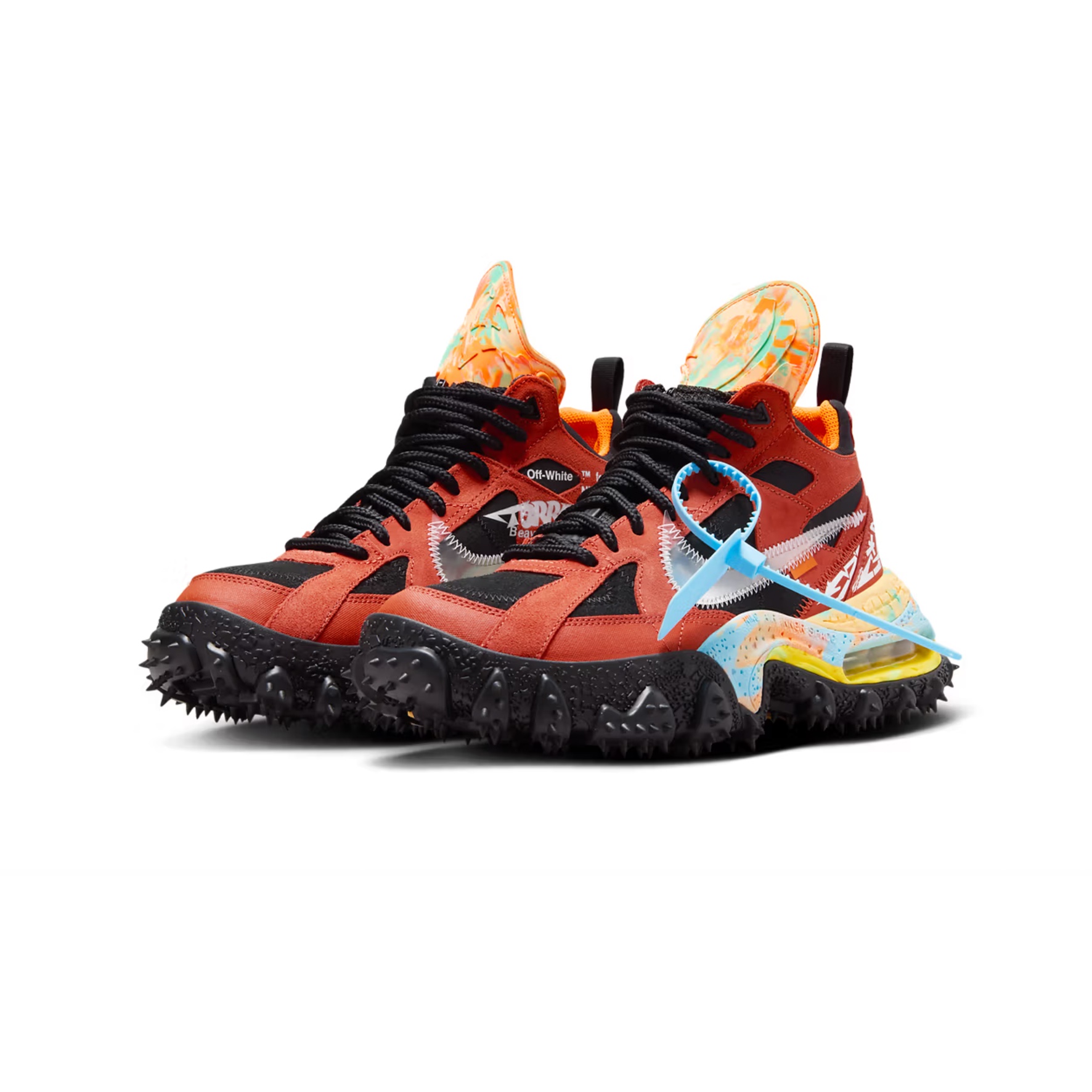 Nike x Off-White Terra Forma Matte Olive, Nike x Off-White Terra Forma Mantra Orange 착용 스타일 - 2
