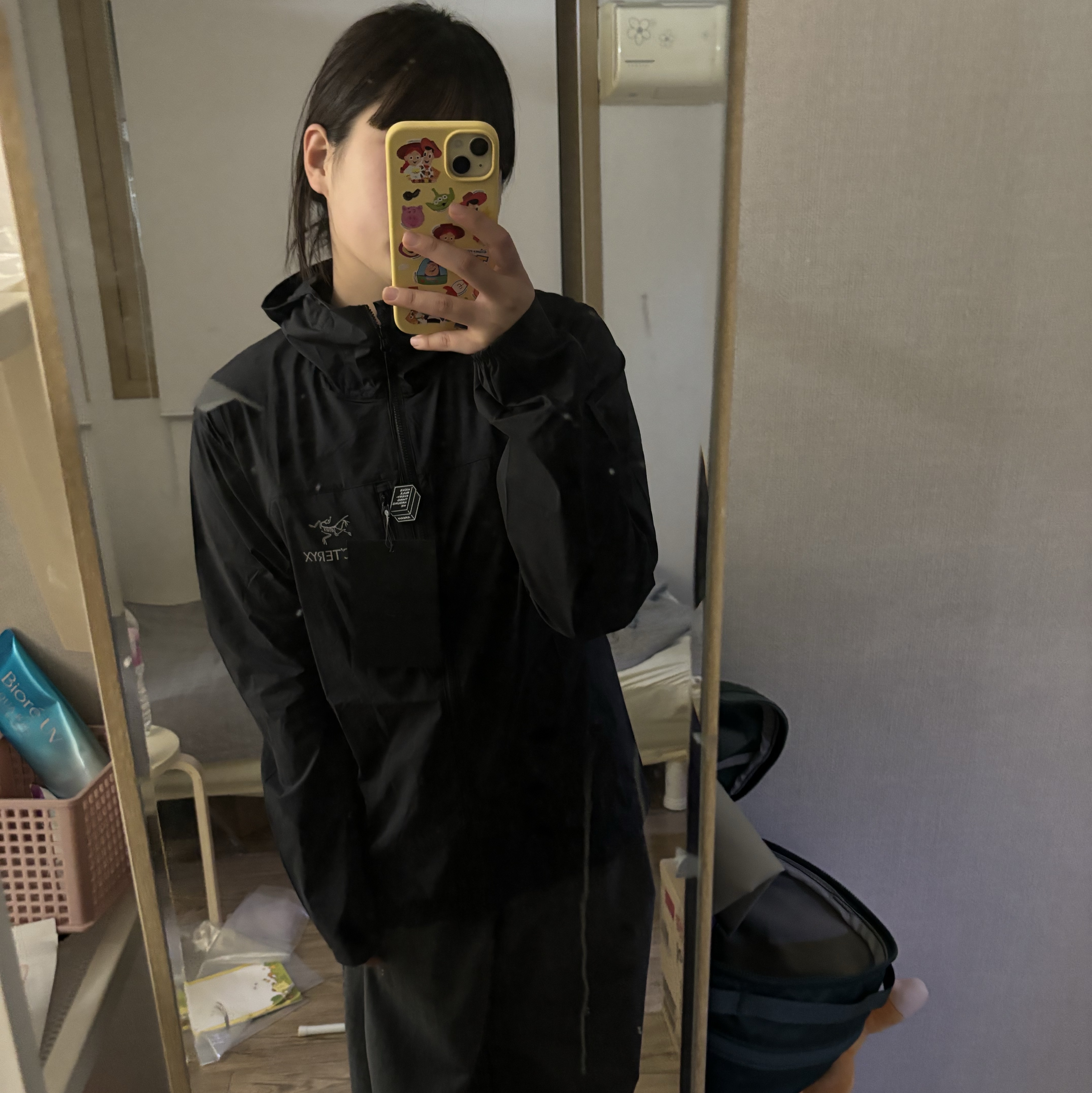 Arc'teryx Squamish Hoody Black 착용 스타일 - 1