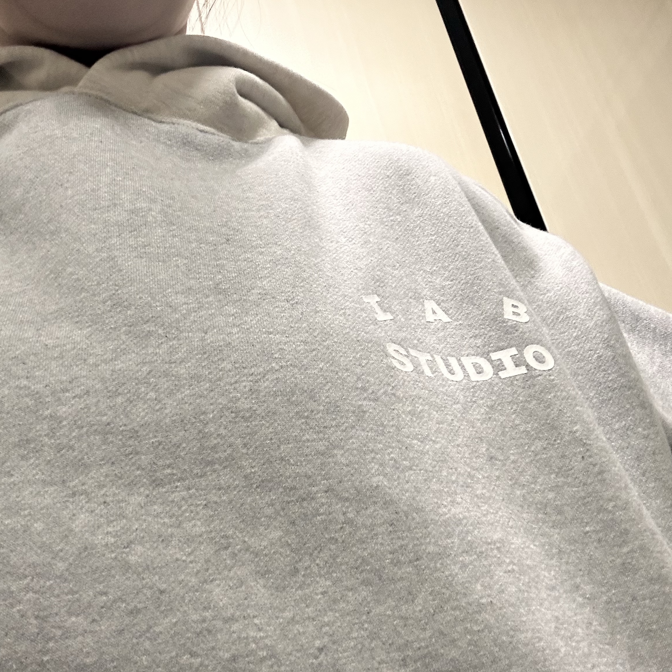 IAB Studio Hoodie Dual Gray 착용 스타일