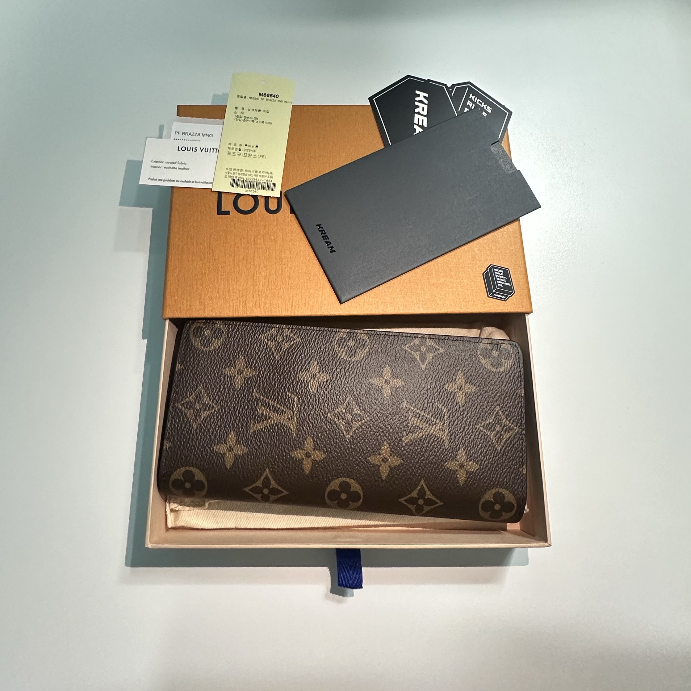 Louis Vuitton Brazza Wallet Monogram 착용 스타일