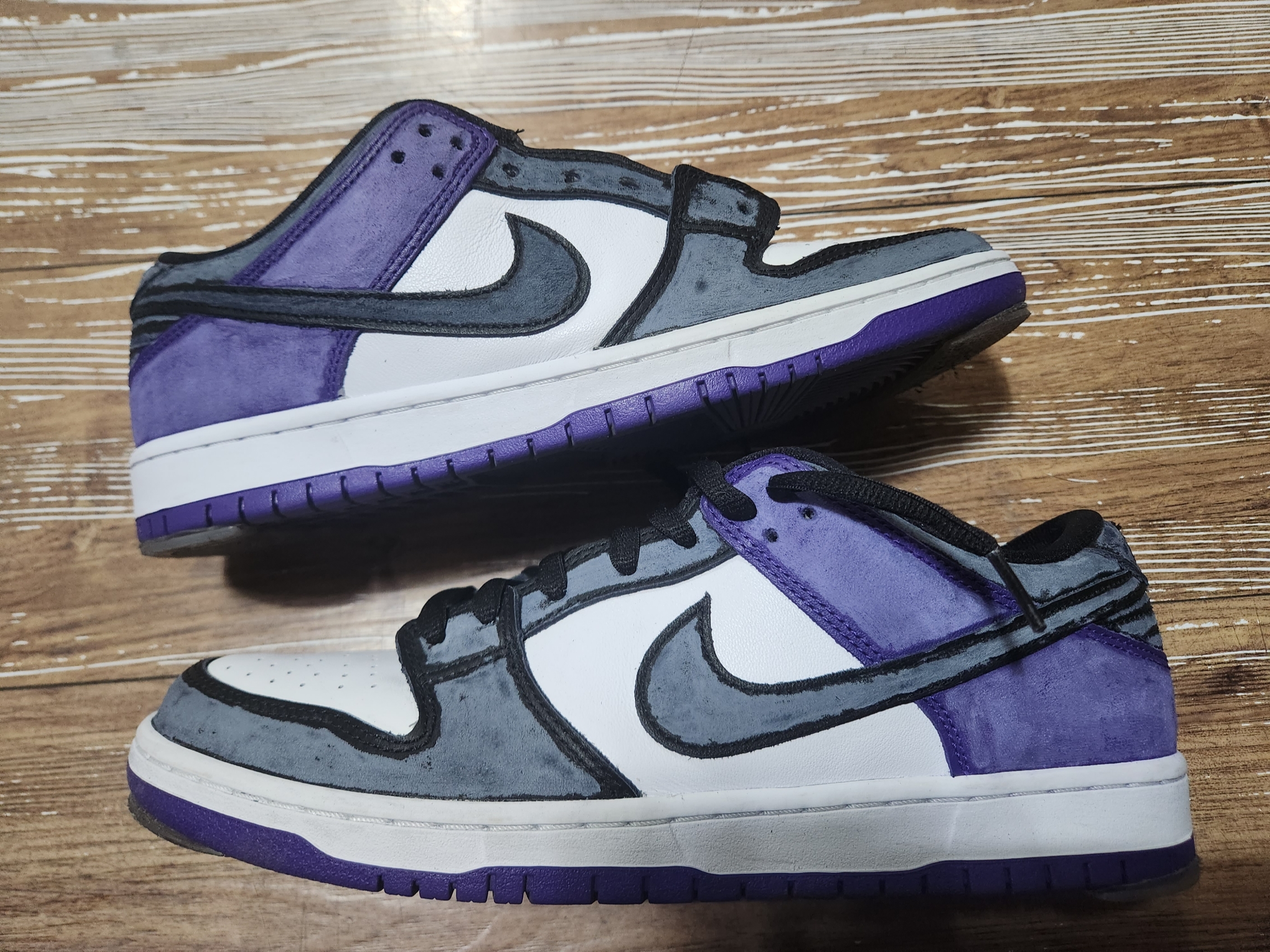 Nike SB Dunk Low Pro Court Purple 착용 스타일 - 8