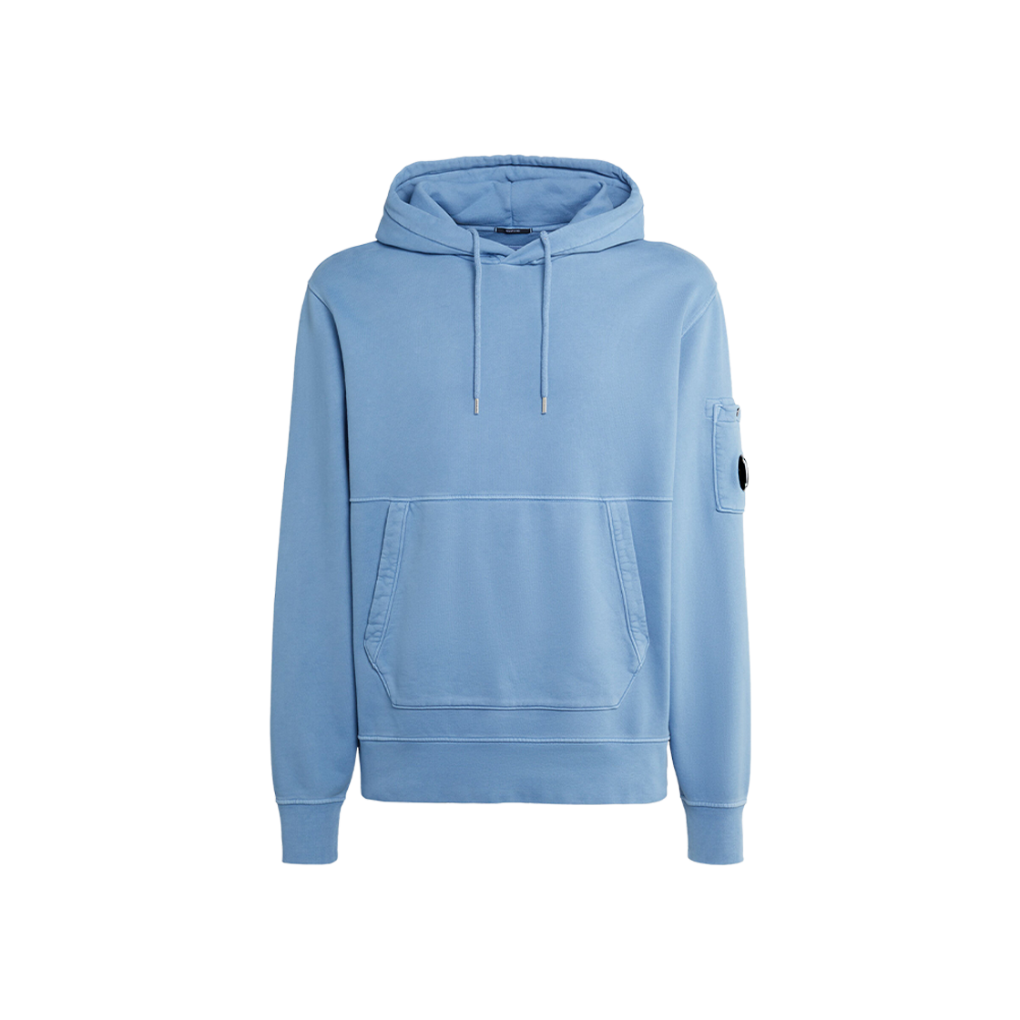 C.P. Company Brushed & Emerized Diagonal Fleece Lens Hoodie Riviera Blue - 23FW 상세 이미지 1