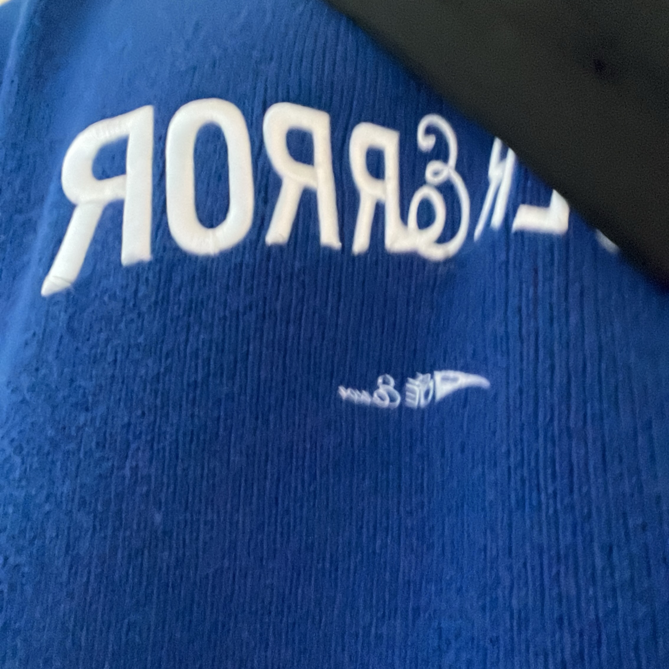 Ader Error Verif Logo Knit Z-Blue 착용 스타일