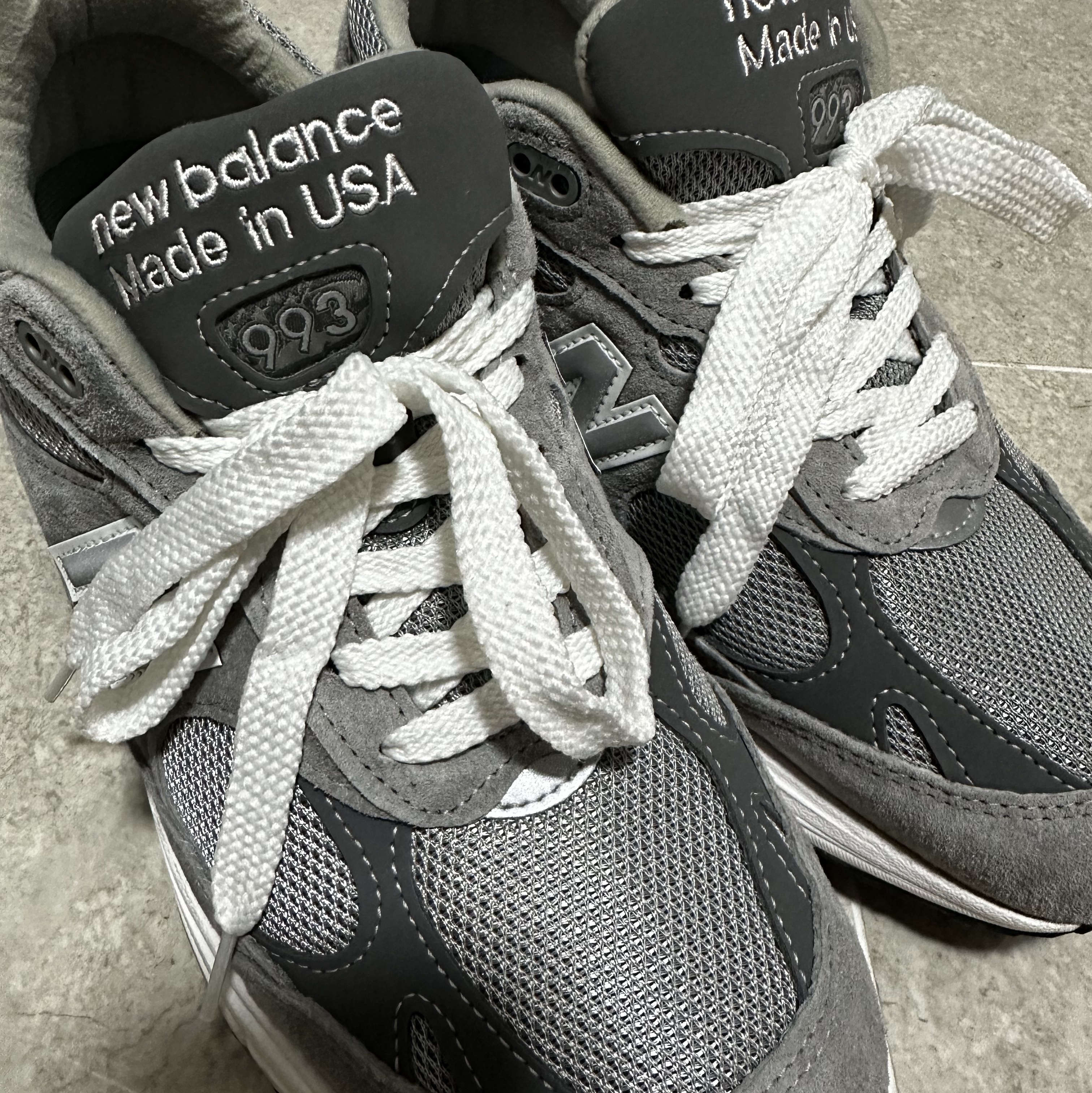 New Balance 993 Made in USA Grey - D Standard 착용 스타일