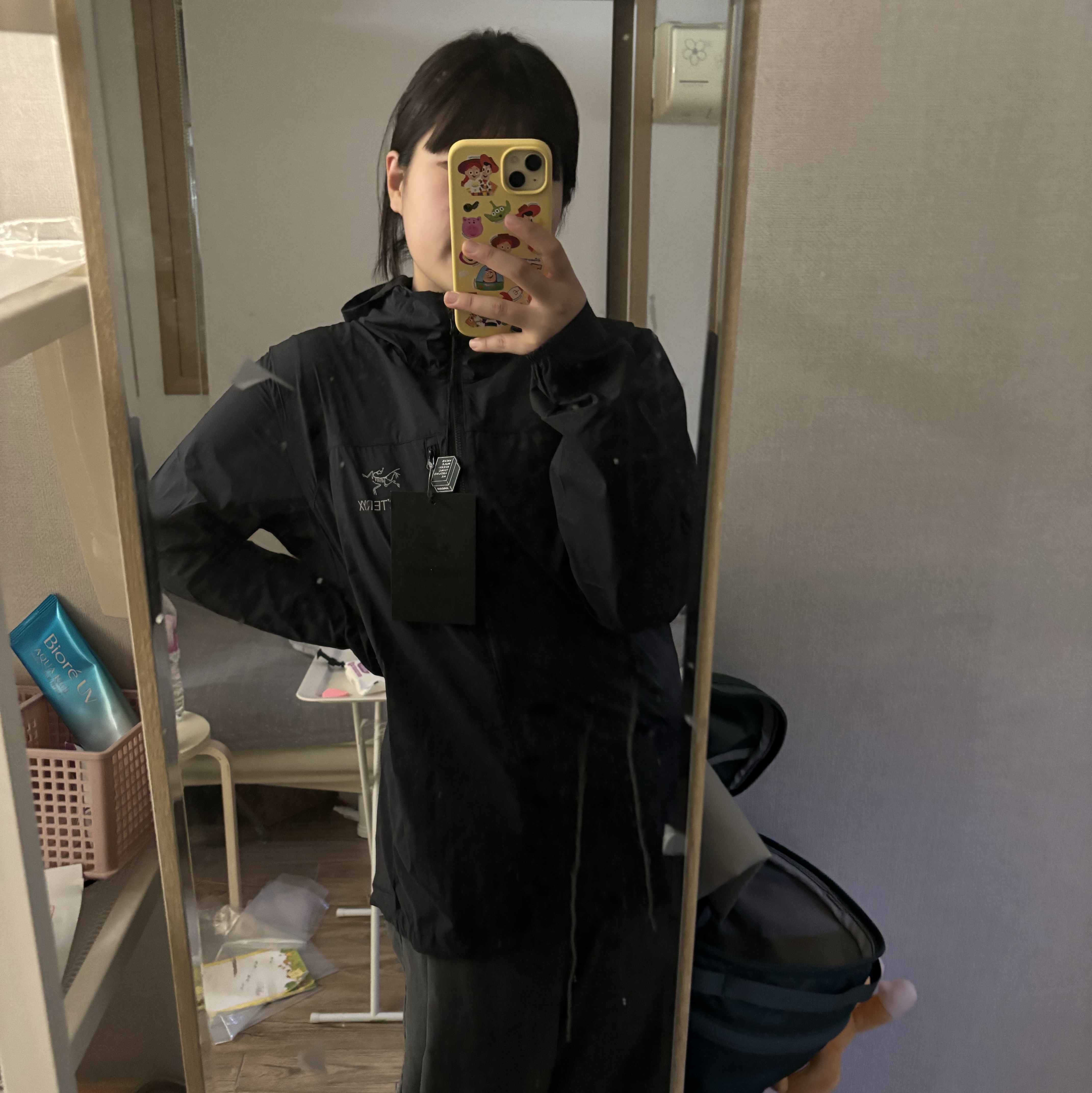 Arc'teryx Squamish Hoody Black 착용 스타일 - 2