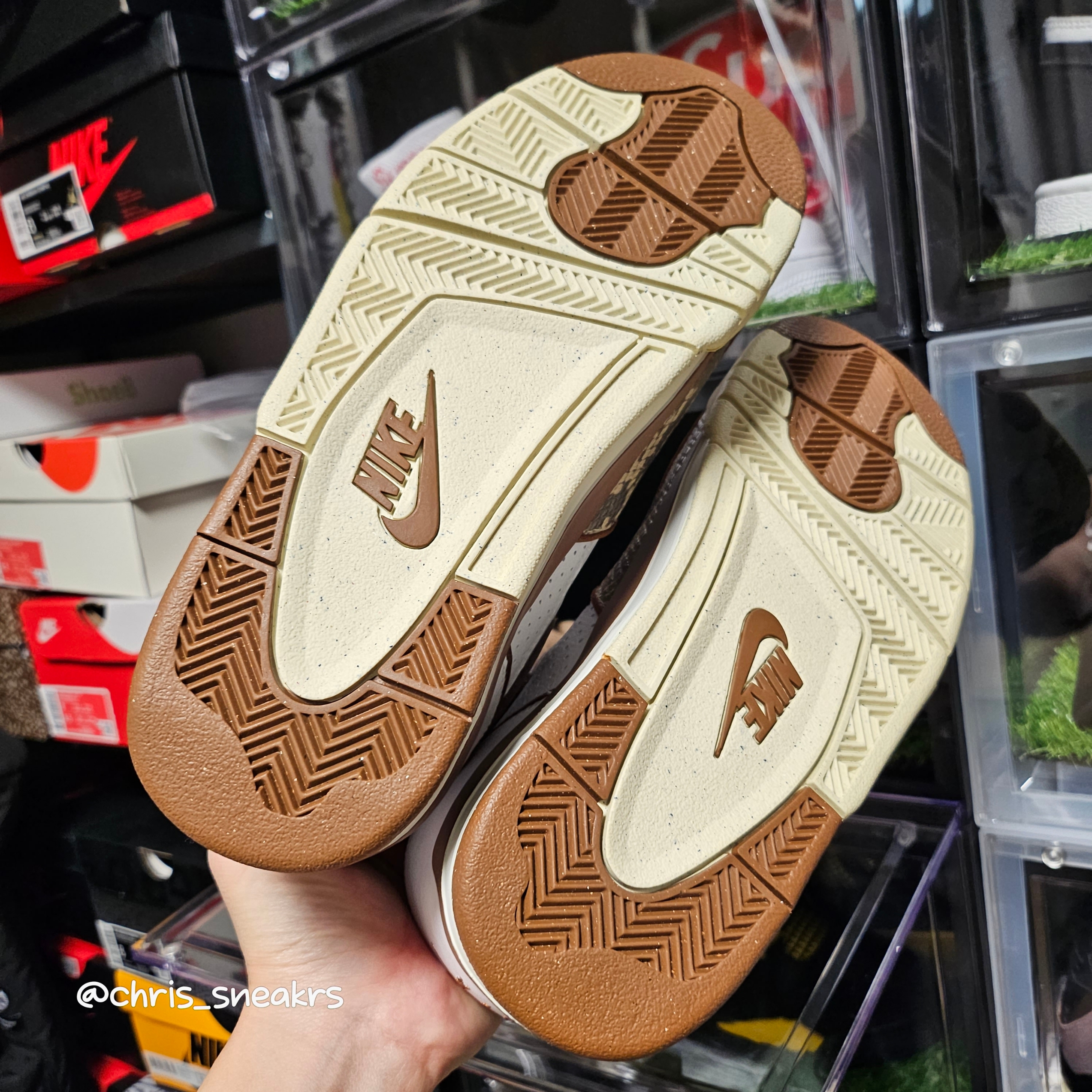 Nike x Stussy Air Flight 89 Low White and Pecan 착용 스타일 - 6