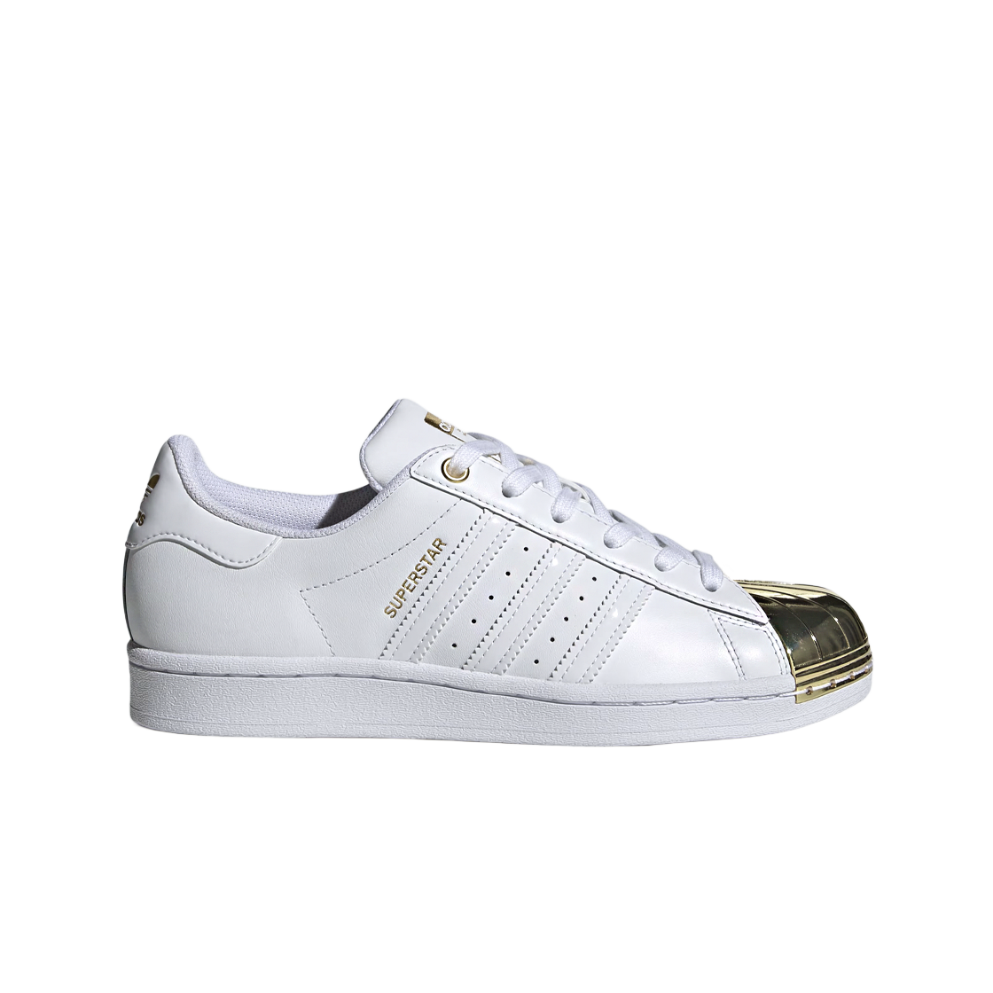 (W) 아디다스 슈퍼스타 메탈 토 클라우드 화이트 골드 메탈릭((W) Adidas Superstar Metal Toe Cloud White Gold Metallic) - 1