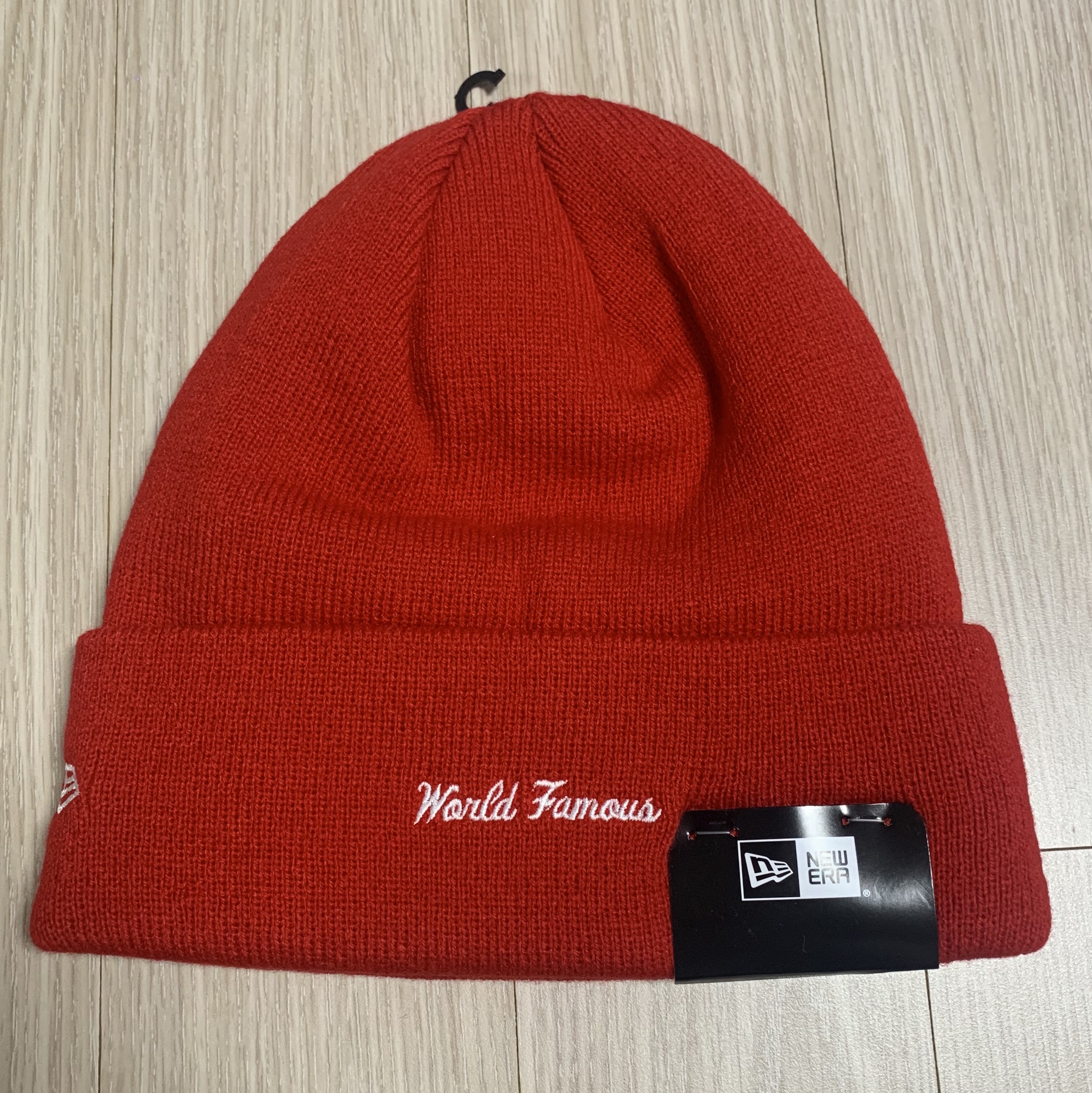Supreme New Era Box Logo Beanie Red - 23FW 착용 스타일 - 3