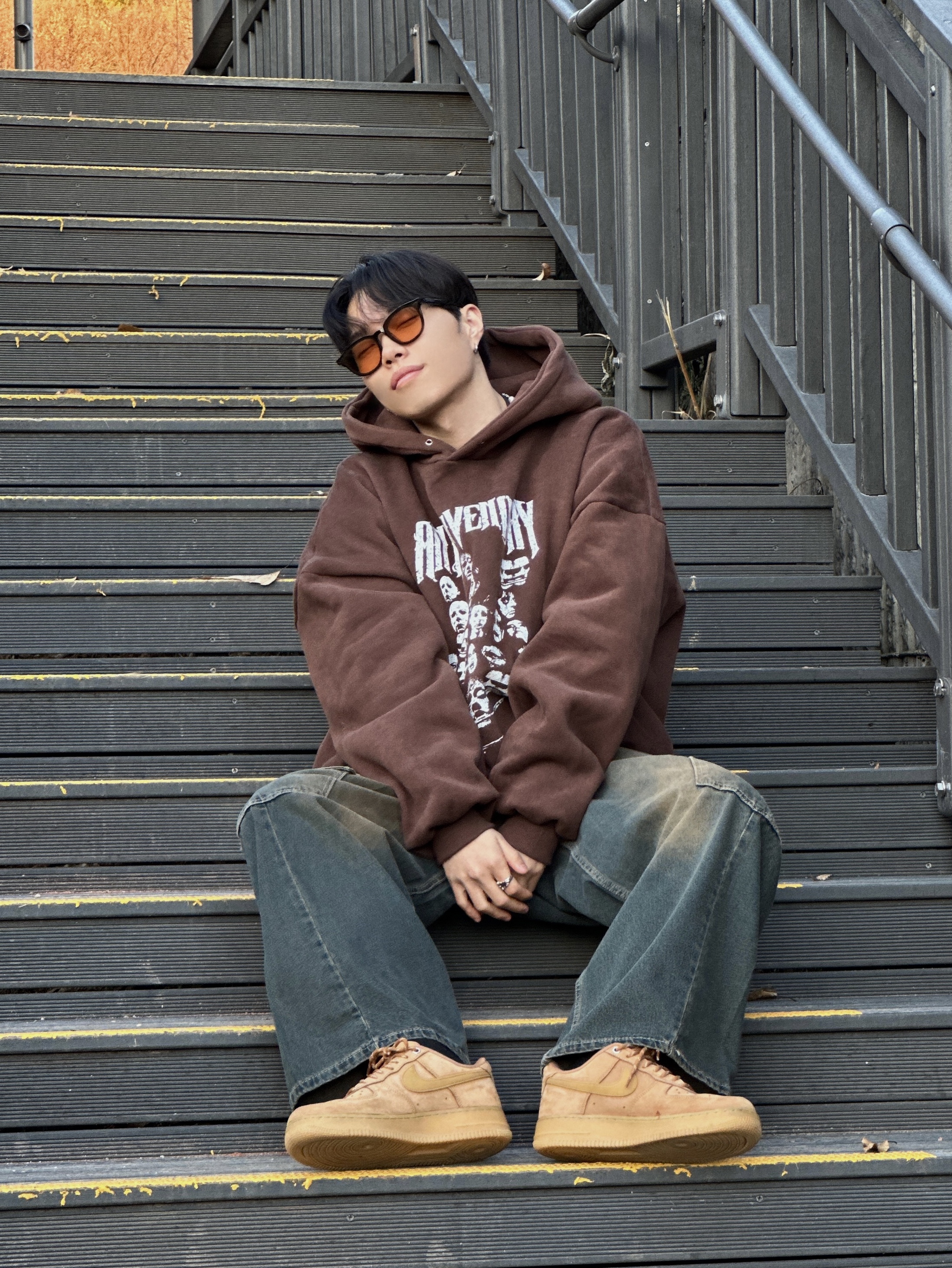 Nike Air Force 1 '07 WB Flax 착용 스타일 - 3