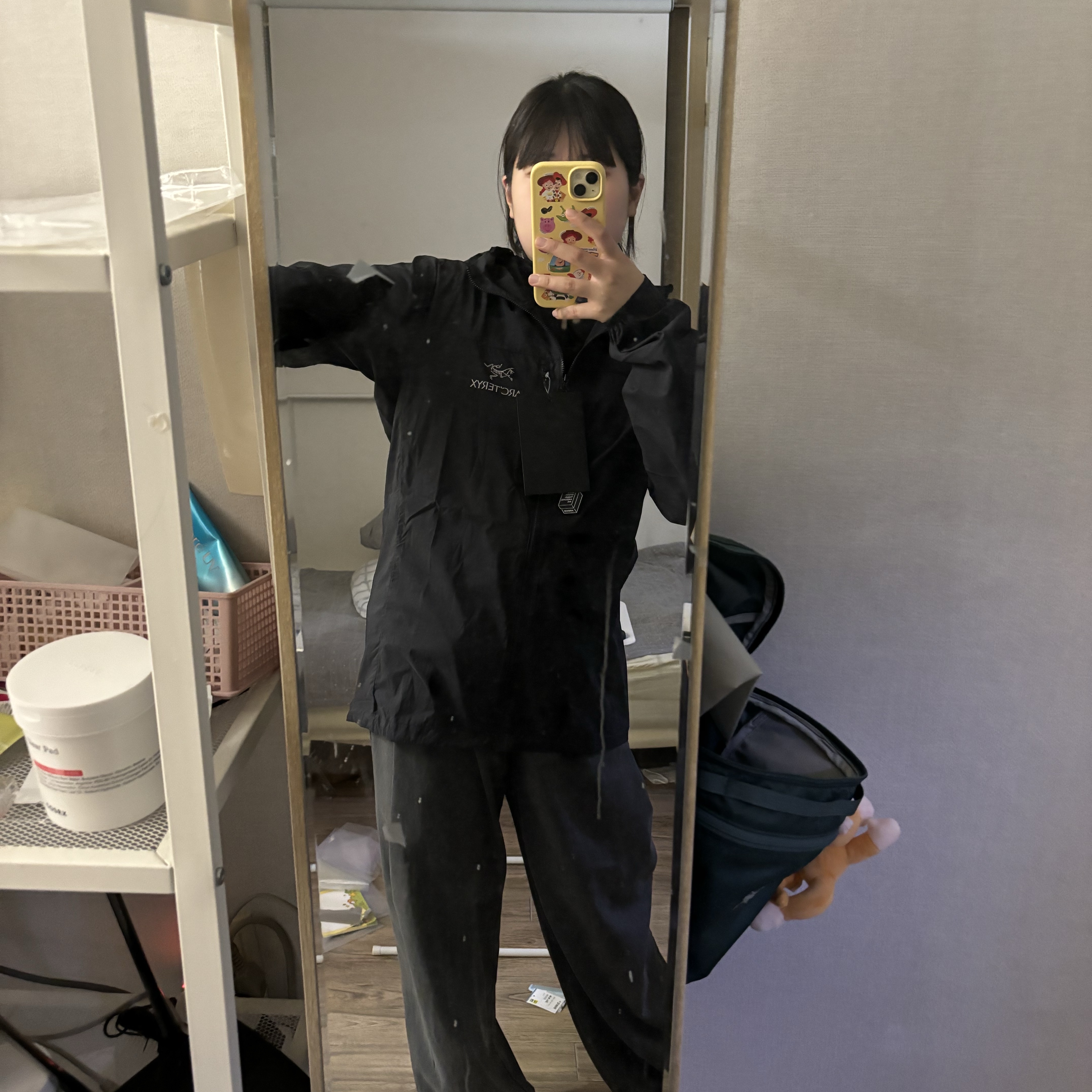 Arc'teryx Squamish Hoody Black 착용 스타일 - 4