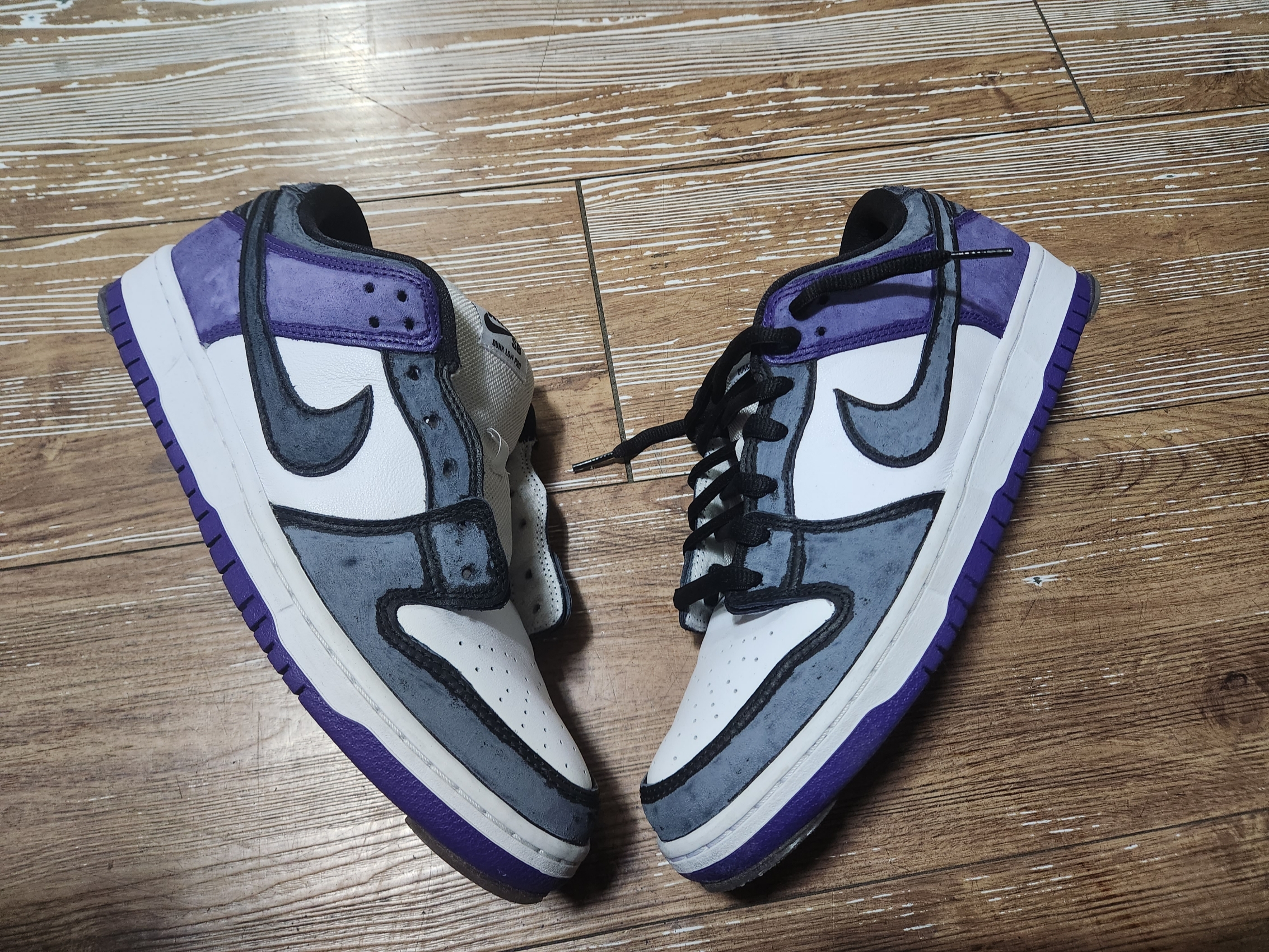 Nike SB Dunk Low Pro Court Purple 착용 스타일 - 7