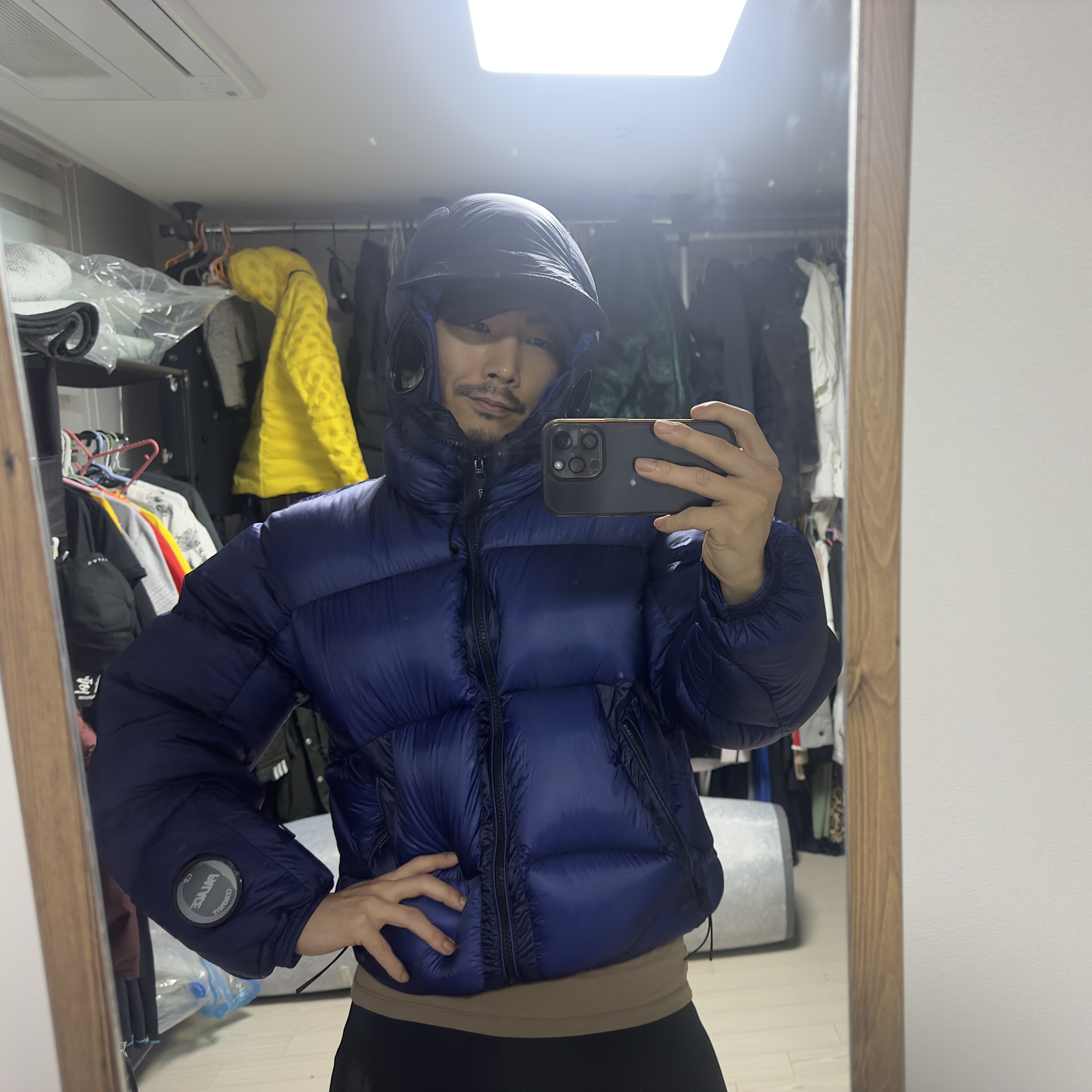 Palace x C.P. Company DD Shell Ripstop Explorer Jacket Mazarine Blue - 23FW 착용 스타일 - 2