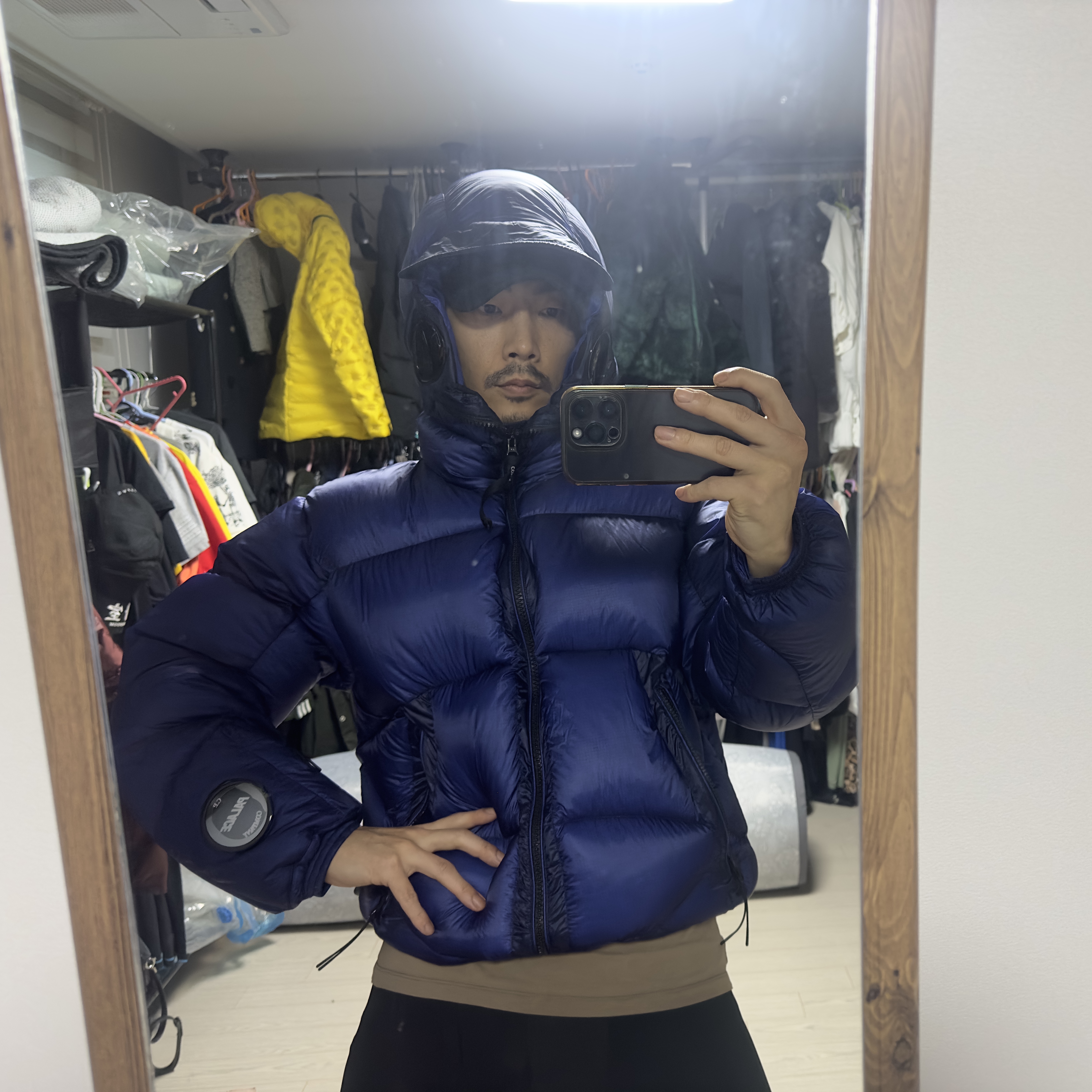 Palace x C.P. Company DD Shell Ripstop Explorer Jacket Mazarine Blue - 23FW 착용 스타일 - 1