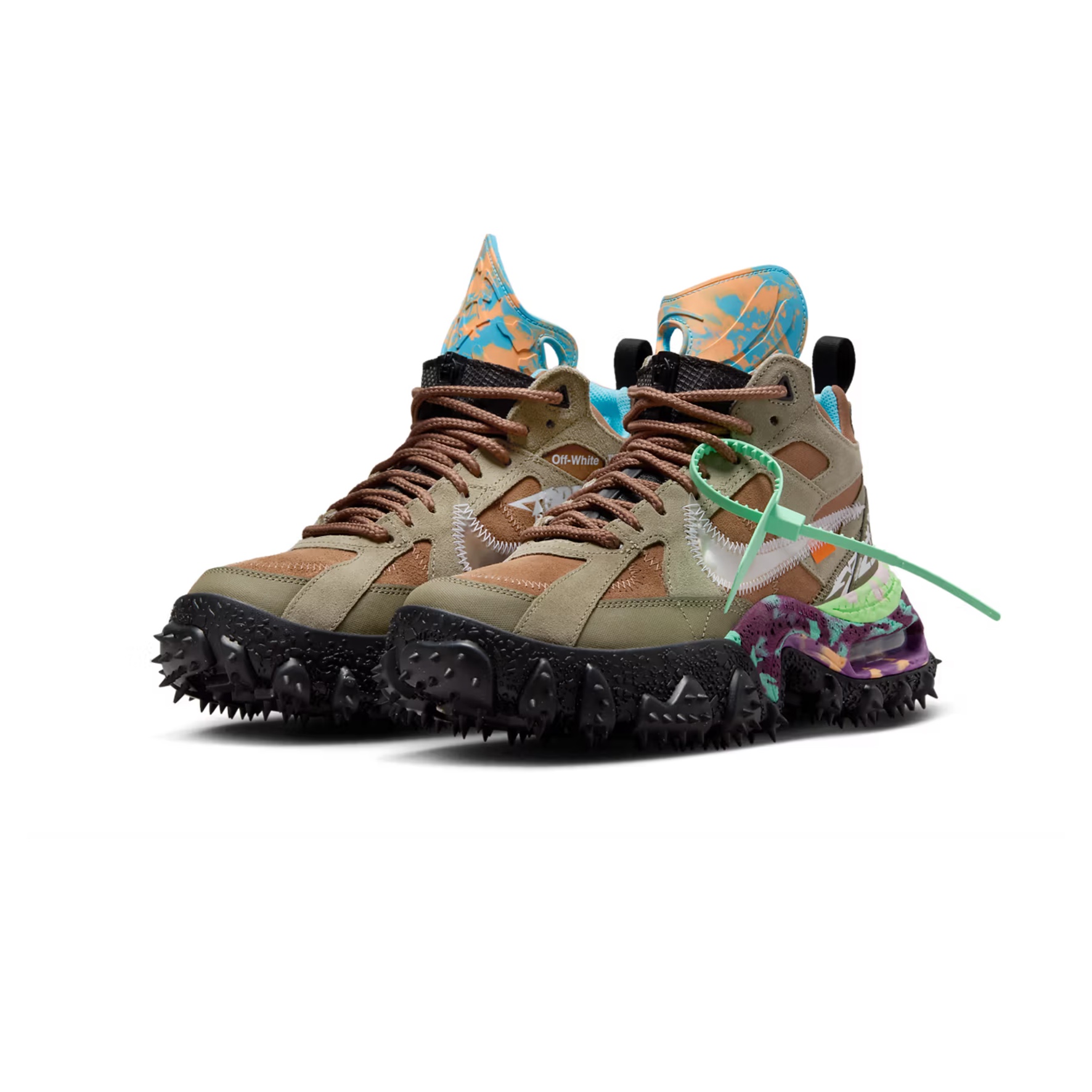 Nike x Off-White Terra Forma Matte Olive, Nike x Off-White Terra Forma Mantra Orange 착용 스타일 - 4