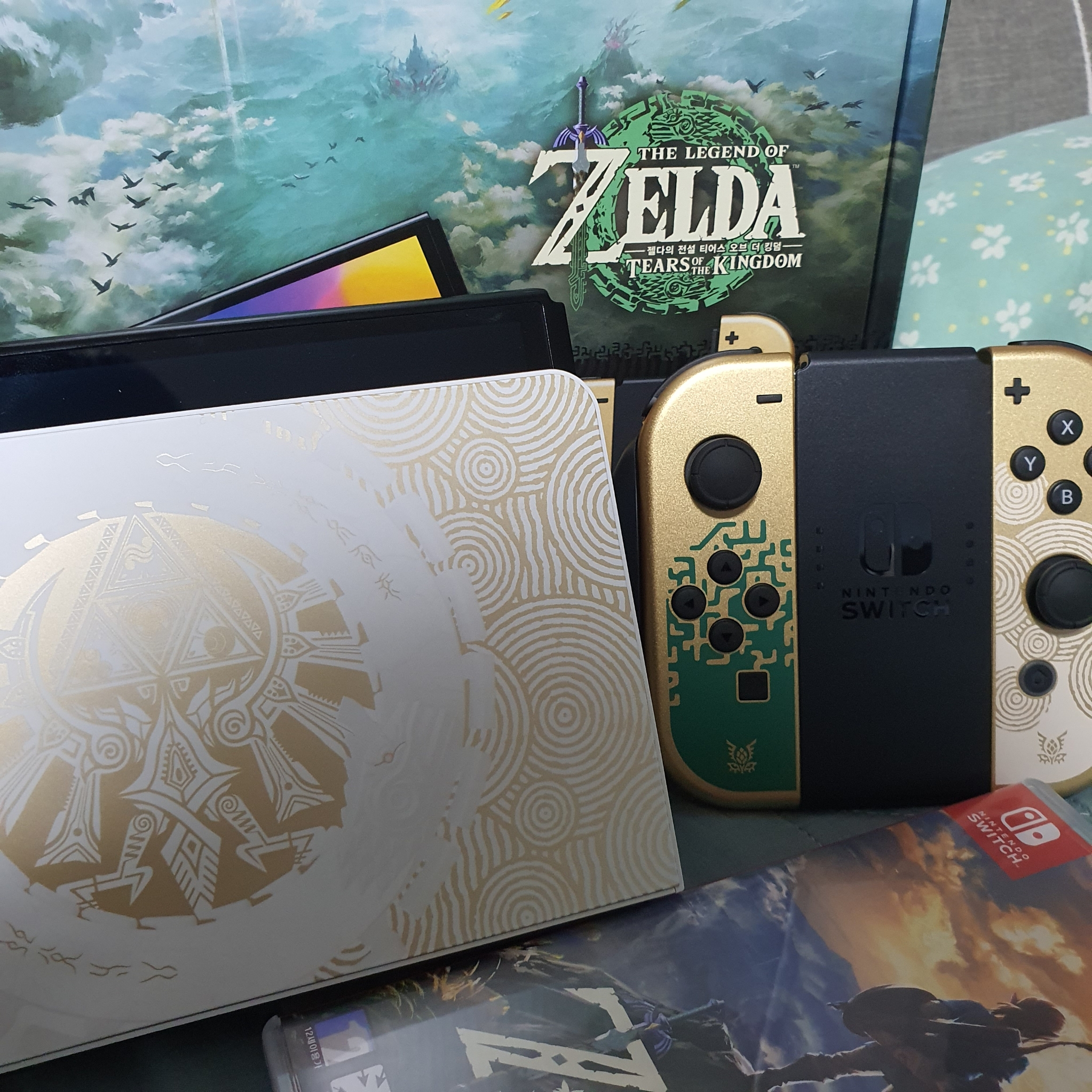 Nintendo Switch OLED Legend of Zelda Tears of The Kingdom Edition (Korean Ver.) 착용 스타일