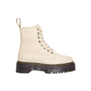 (W) Dr. Martens Jadon III Pisa Leather Platform Boots Parchment Beige
